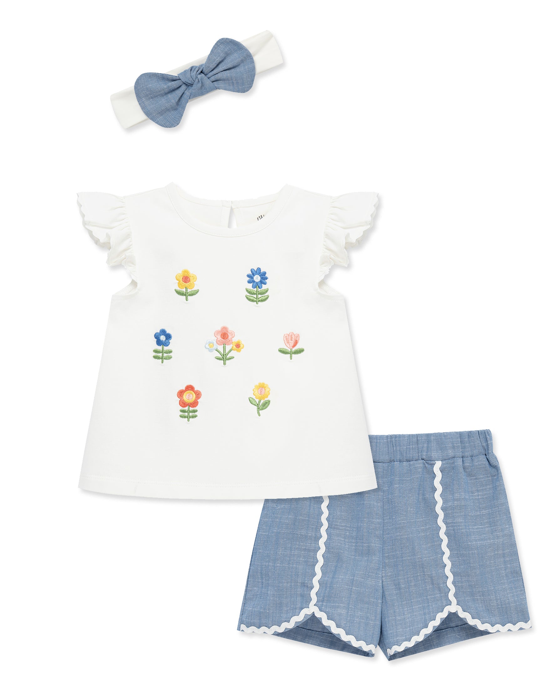 Floral Embroidery Play Set (12M-24M) - Little Me