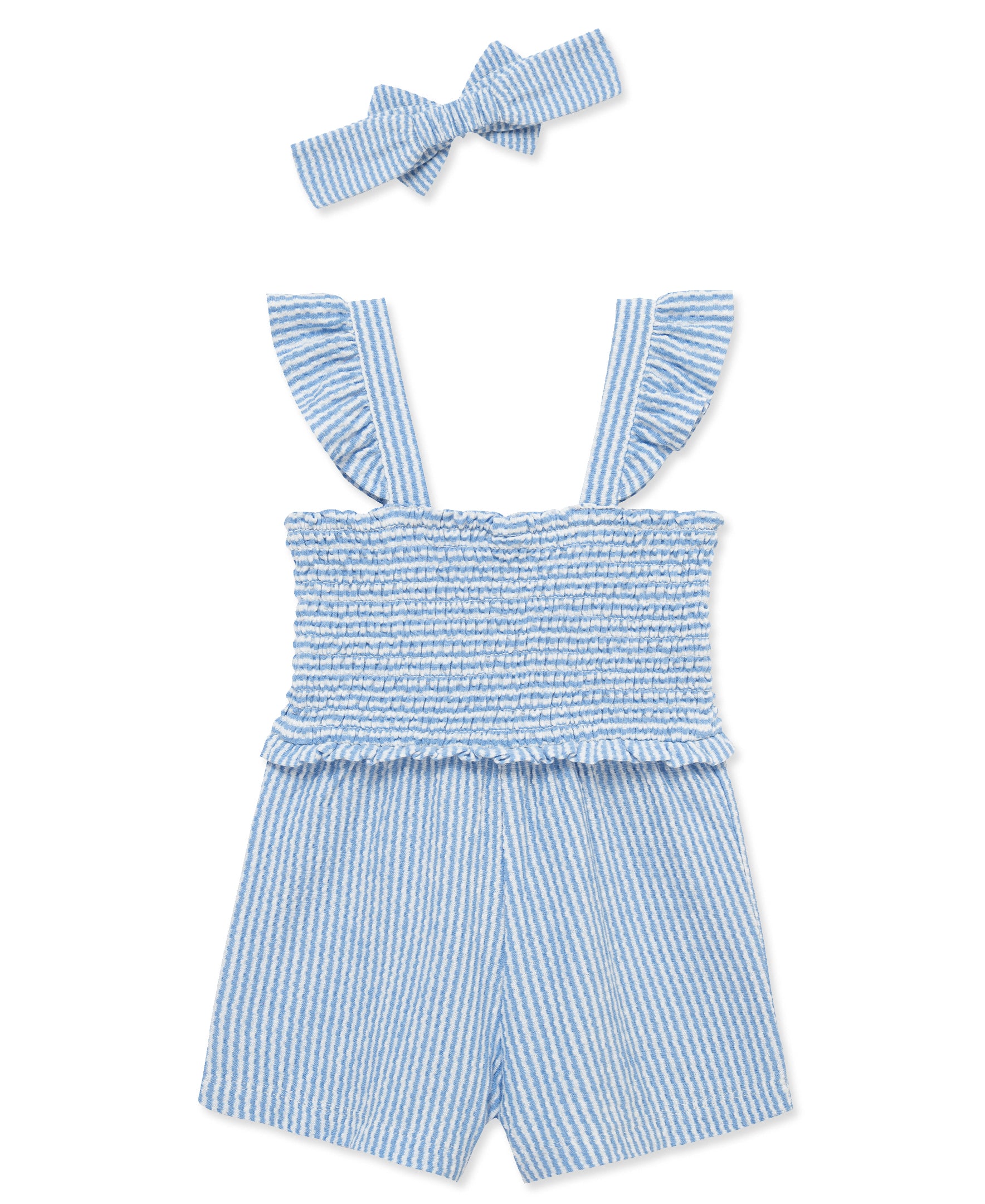 Blue Daisy Knit Romper & Headband (12M-24M) - Little Me