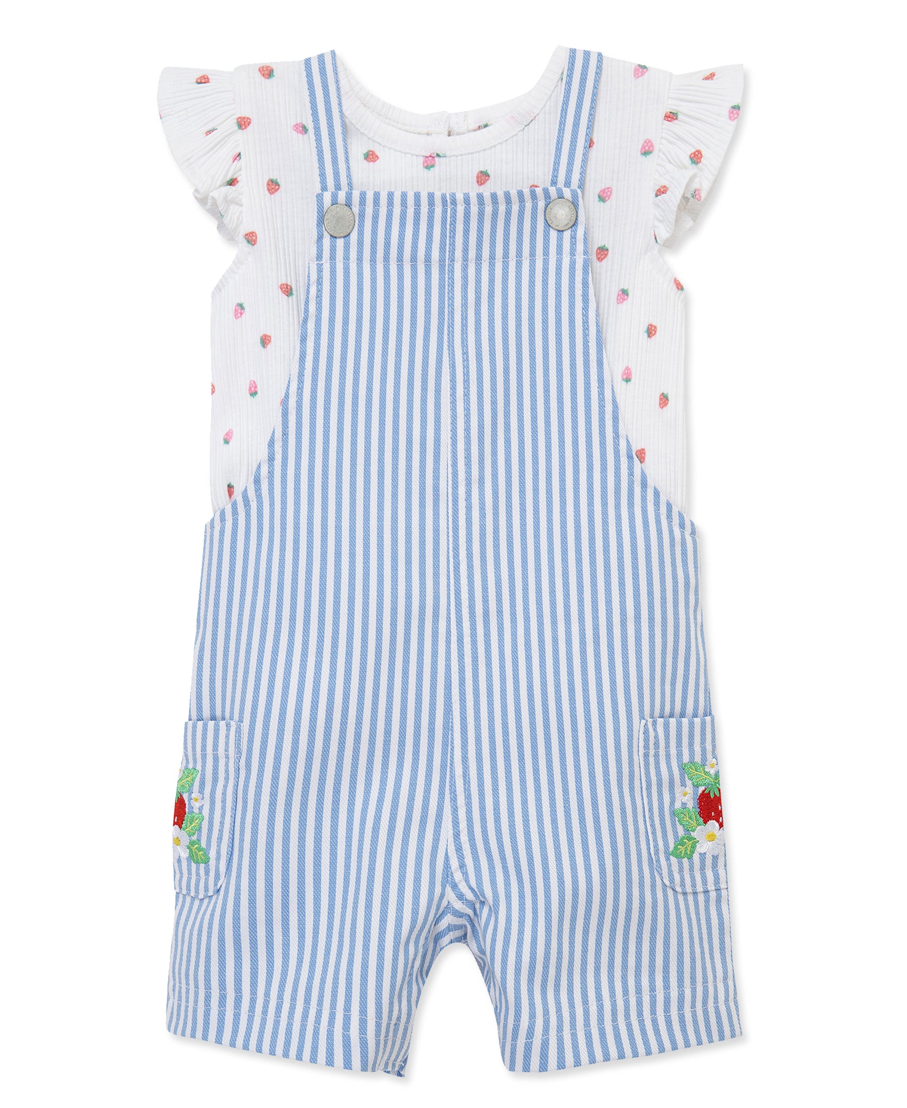 Strawberry Woven Shortall Set (12M-24M)