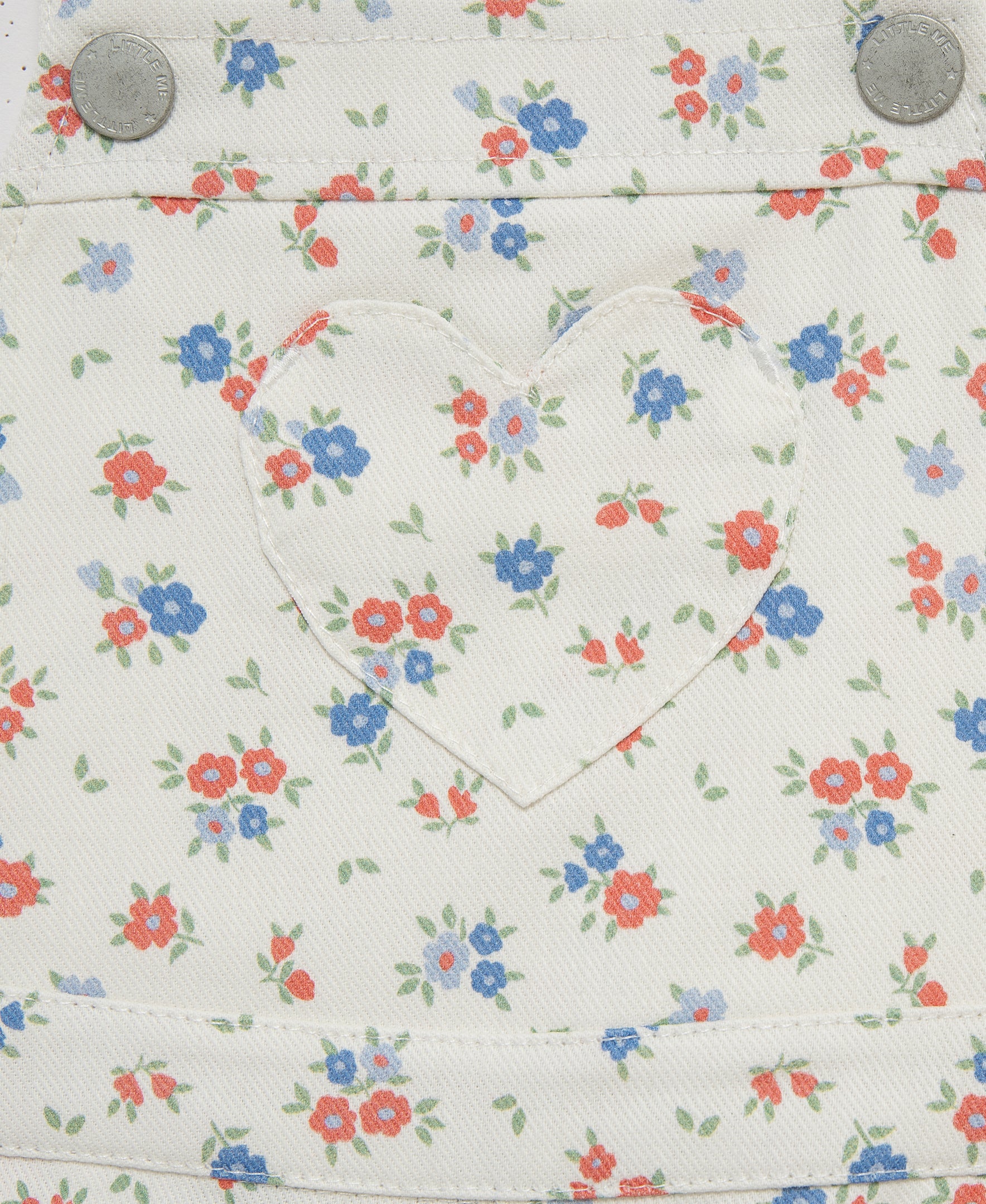 Multi Floral Woven Shortall Set (2T-4T)