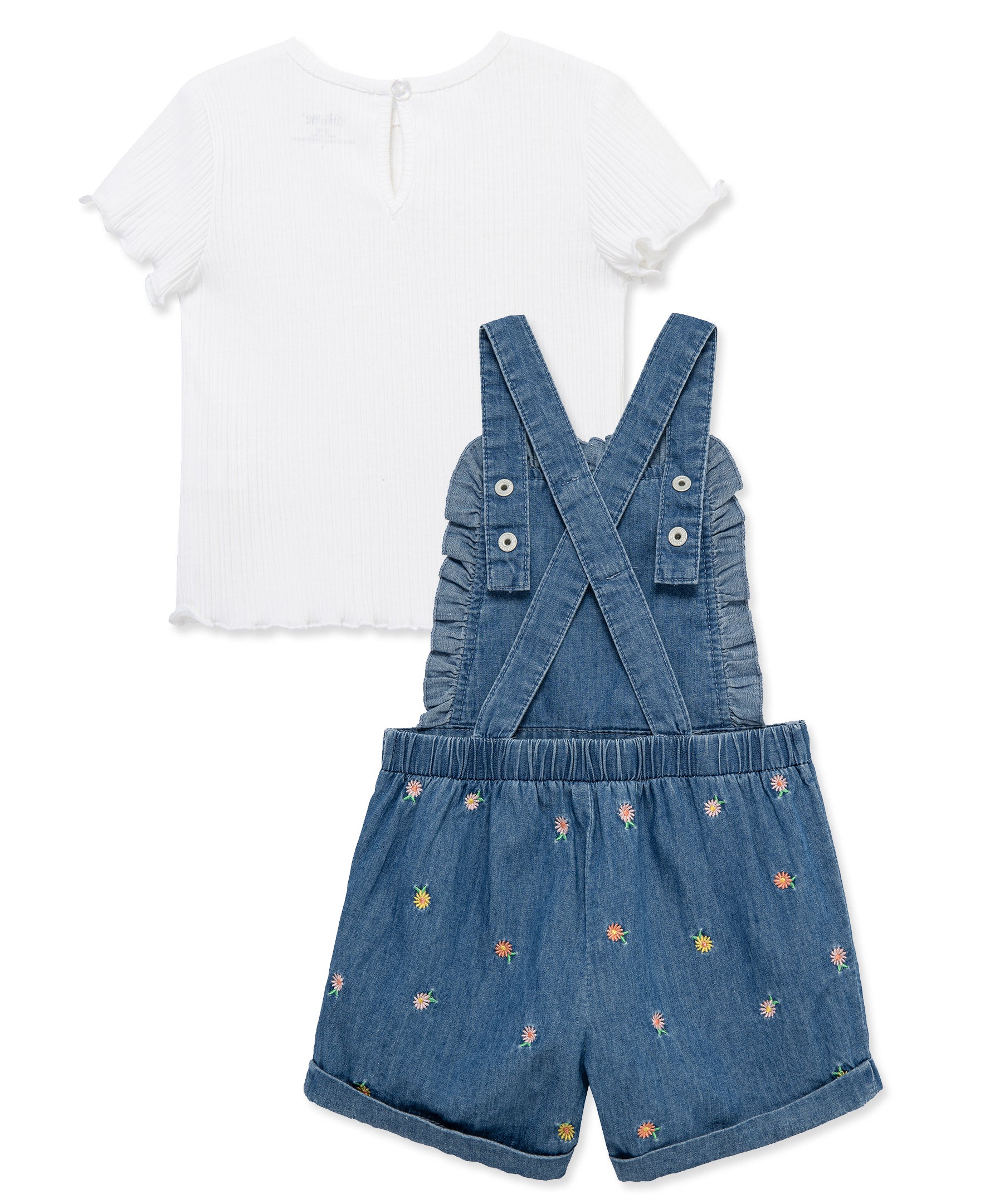Embroidered Woven Shortall Set (12M-24M)