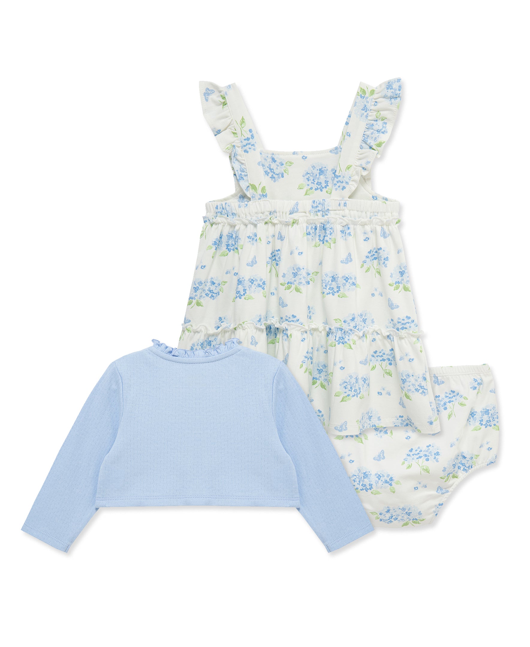 Hydrangea Knit Dress & Cardigan Set w/ Panty (12M-24M) - Little Me