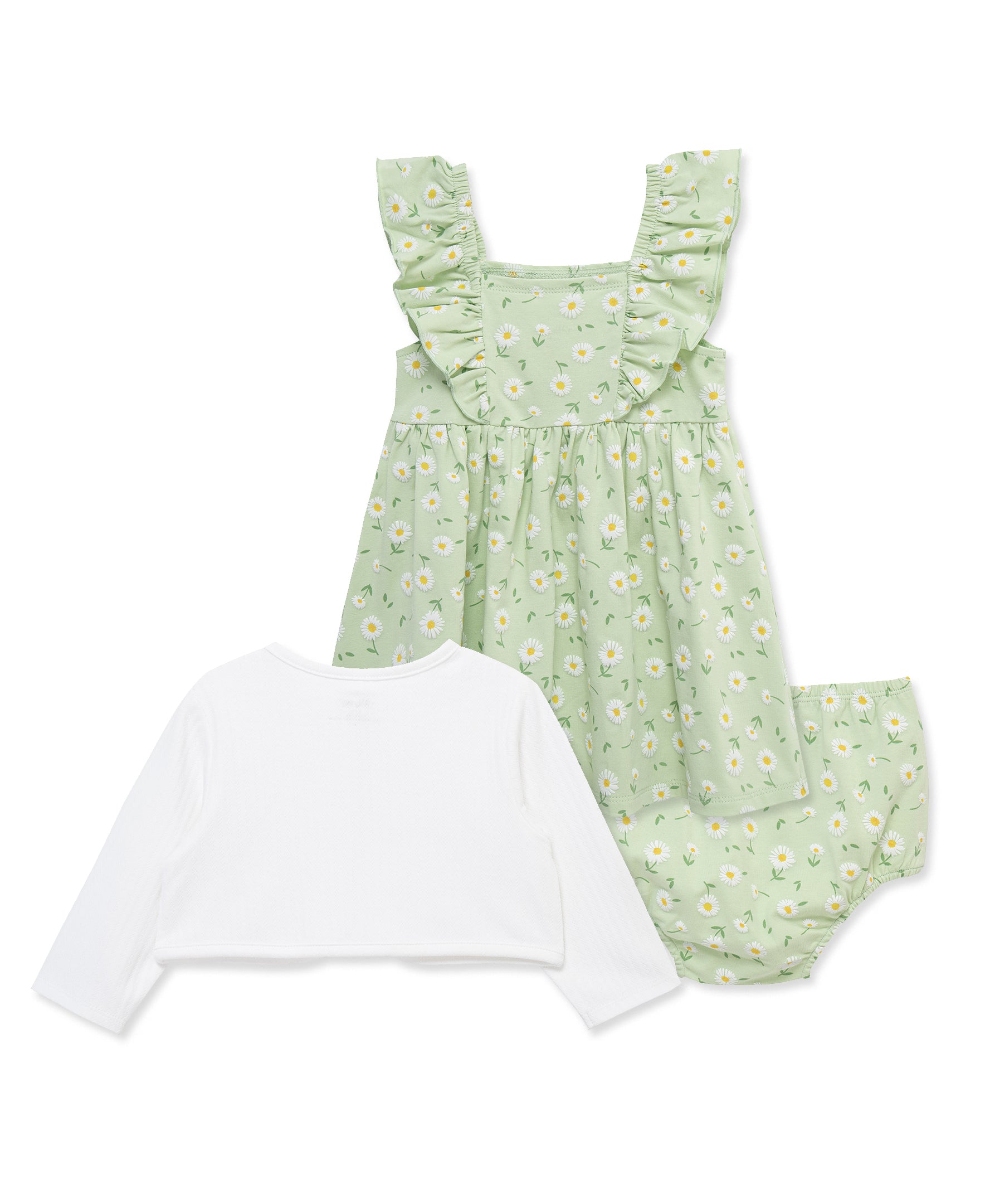 Daisy Knit Dress Set & Cardigan w/ Panty (12M-24M) - Little Me