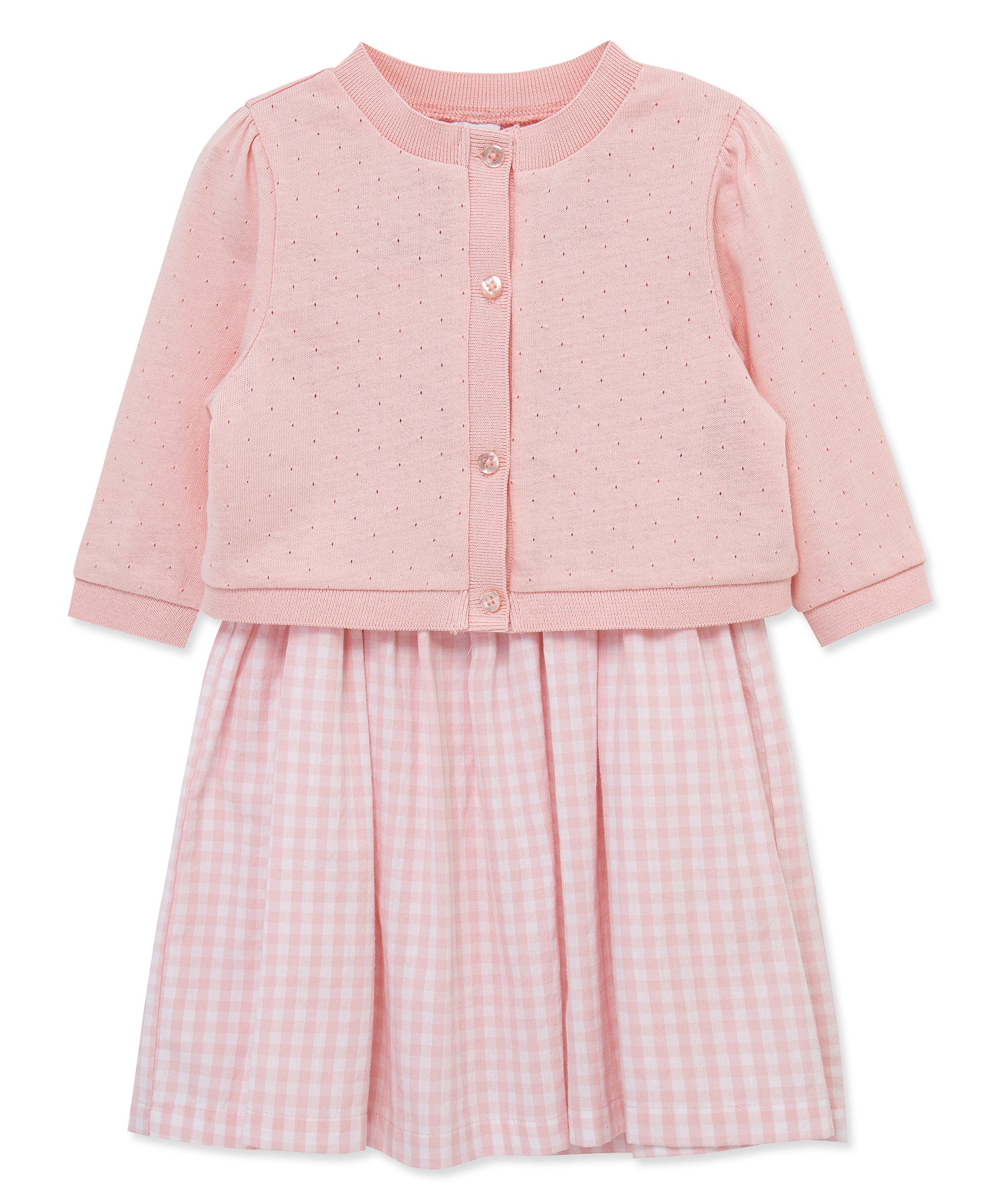 Tulip Dress & Cardigan Set w/ Panty (12M-24M)