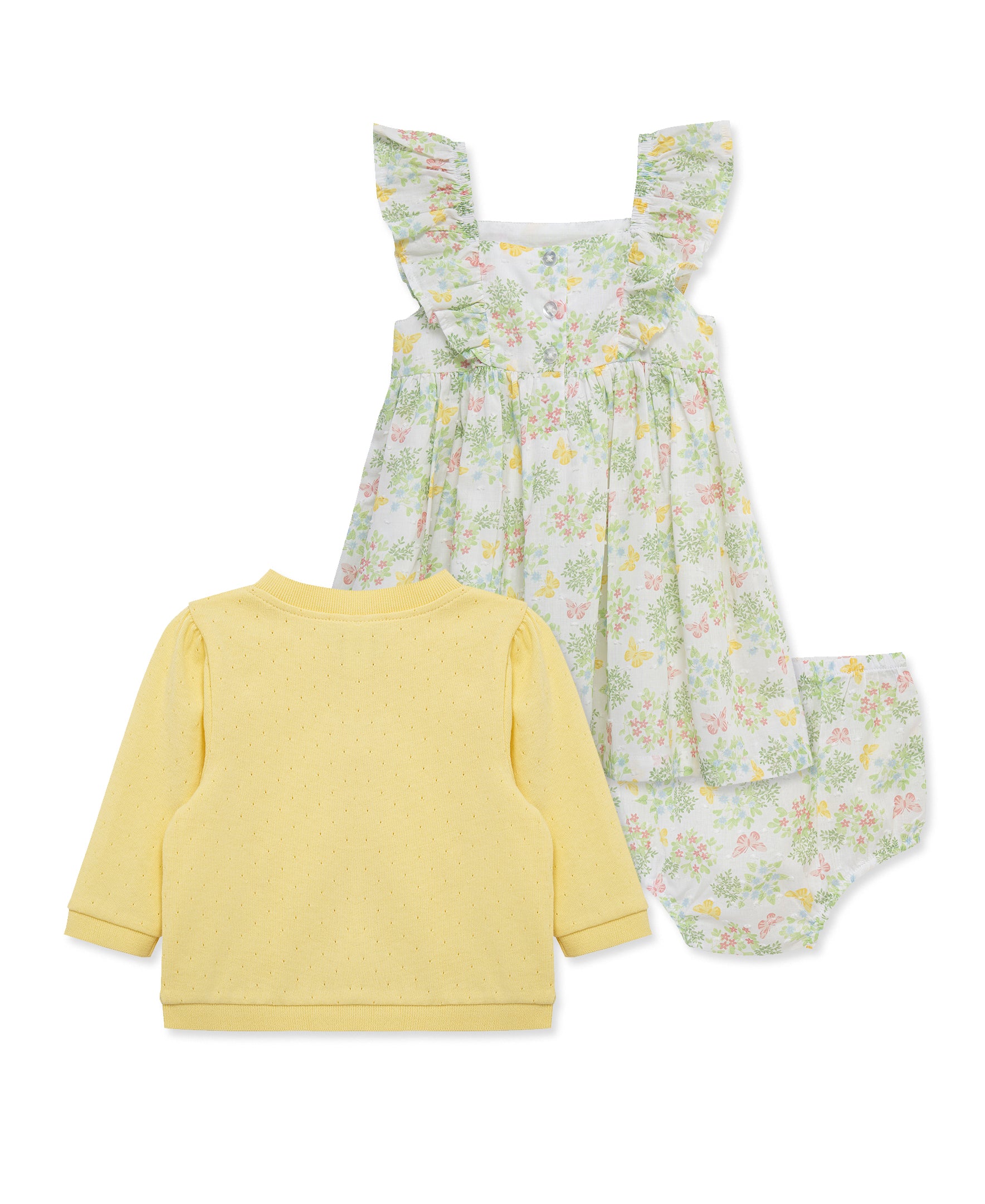 Garden Dress & Cardigan Set w/ Panty (12M-24M)