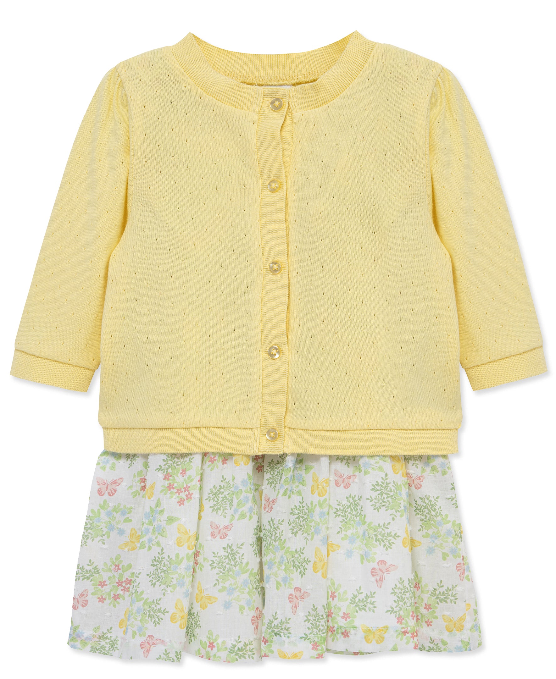 Garden Dress & Cardigan Set w/ Panty (12M-24M)