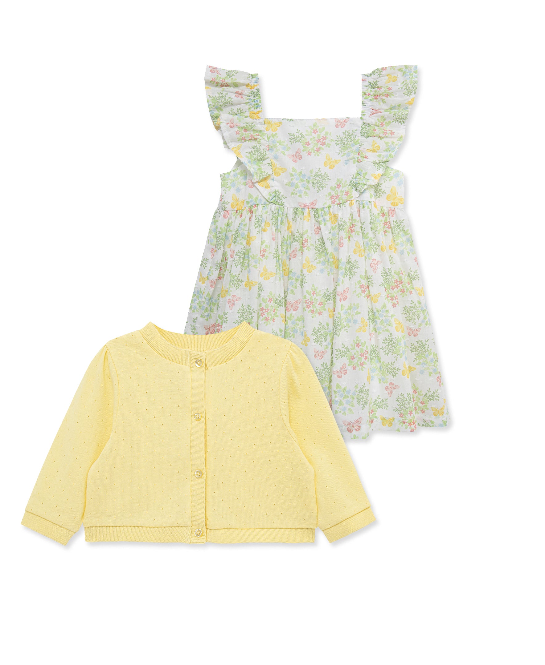 Garden Dress & Cardigan Set (2T-4T)