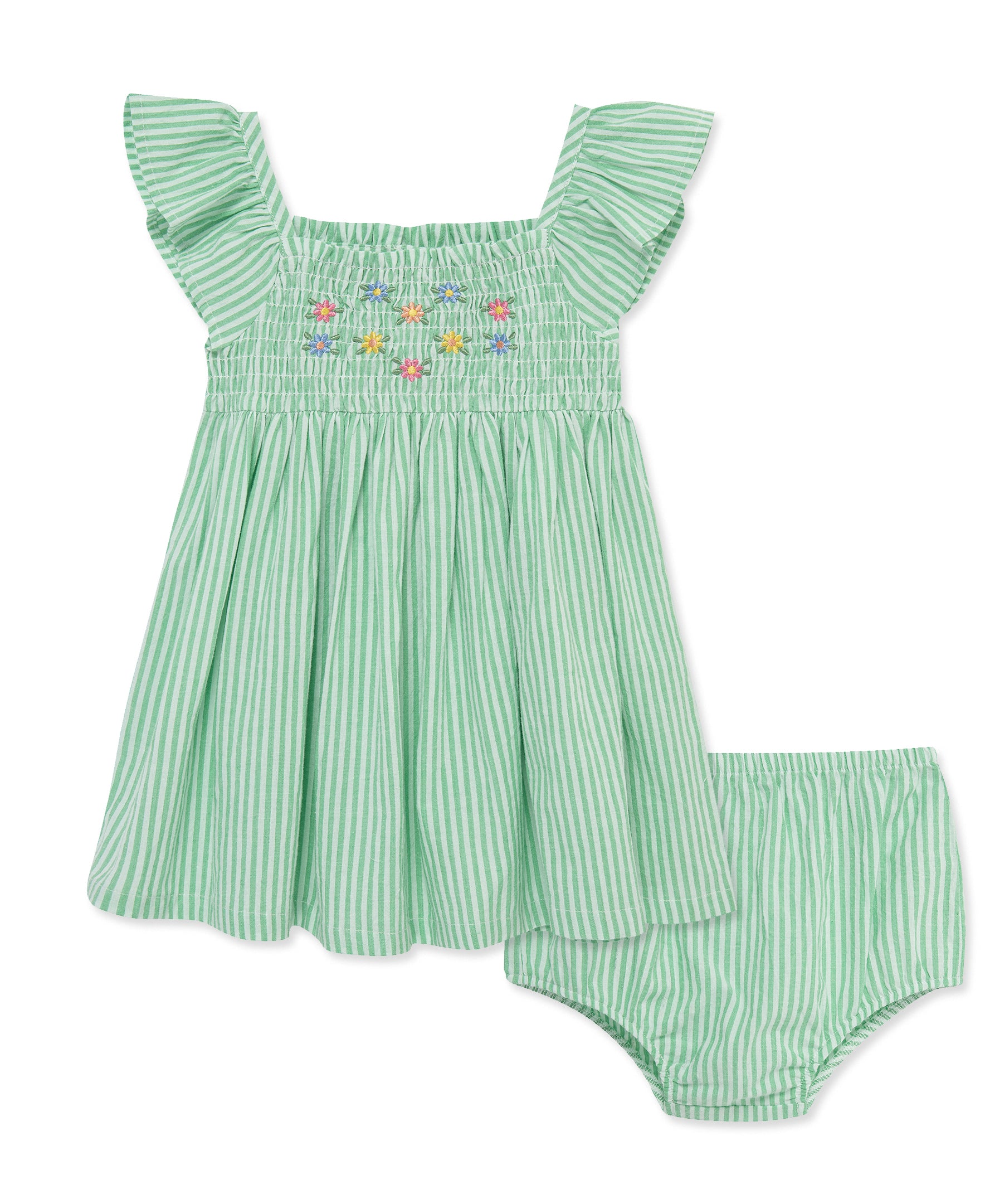 Green Embroidered Sundress w/ Panty (12M-24M)