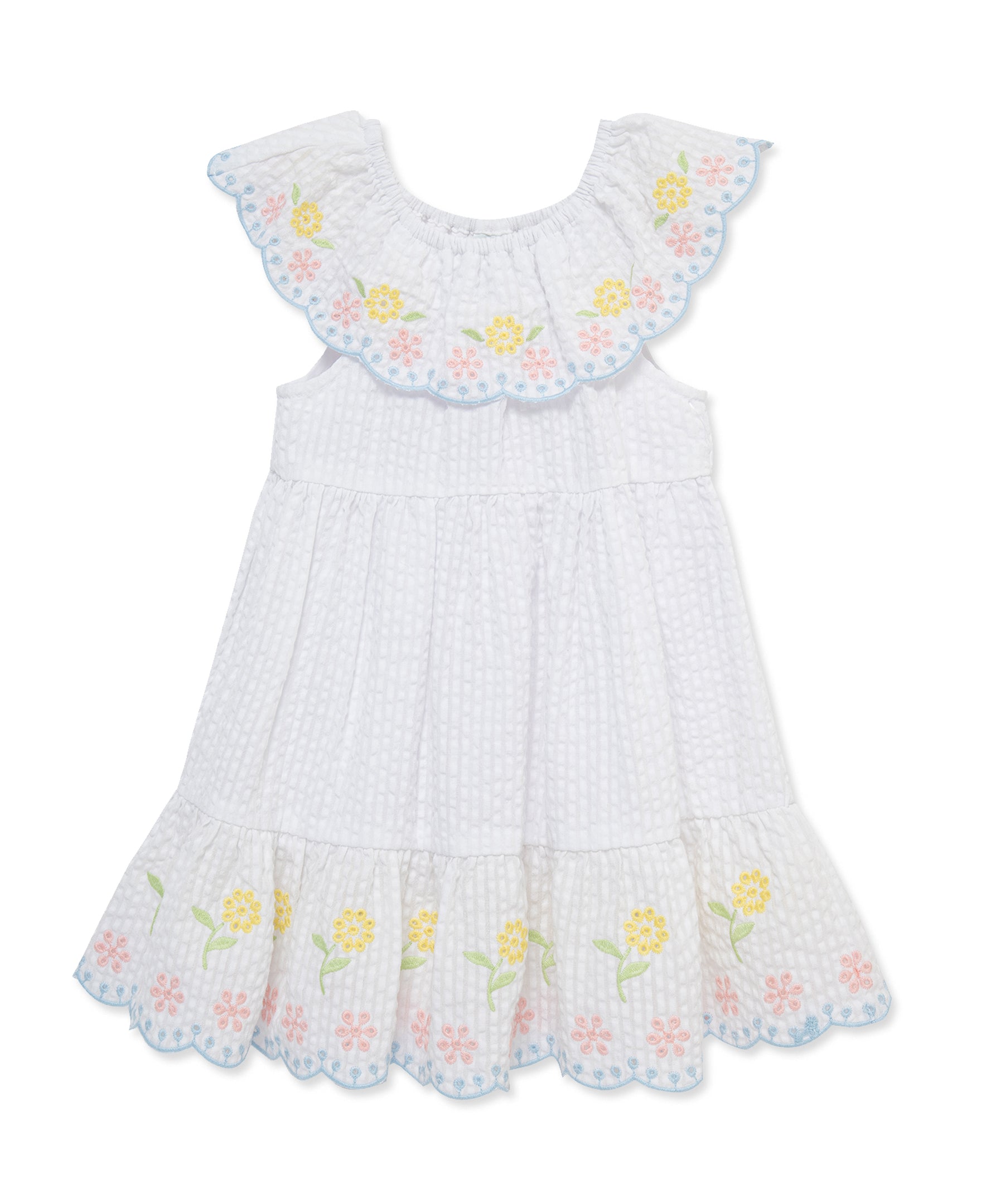Floral Border Woven Sundress (2T-4T)