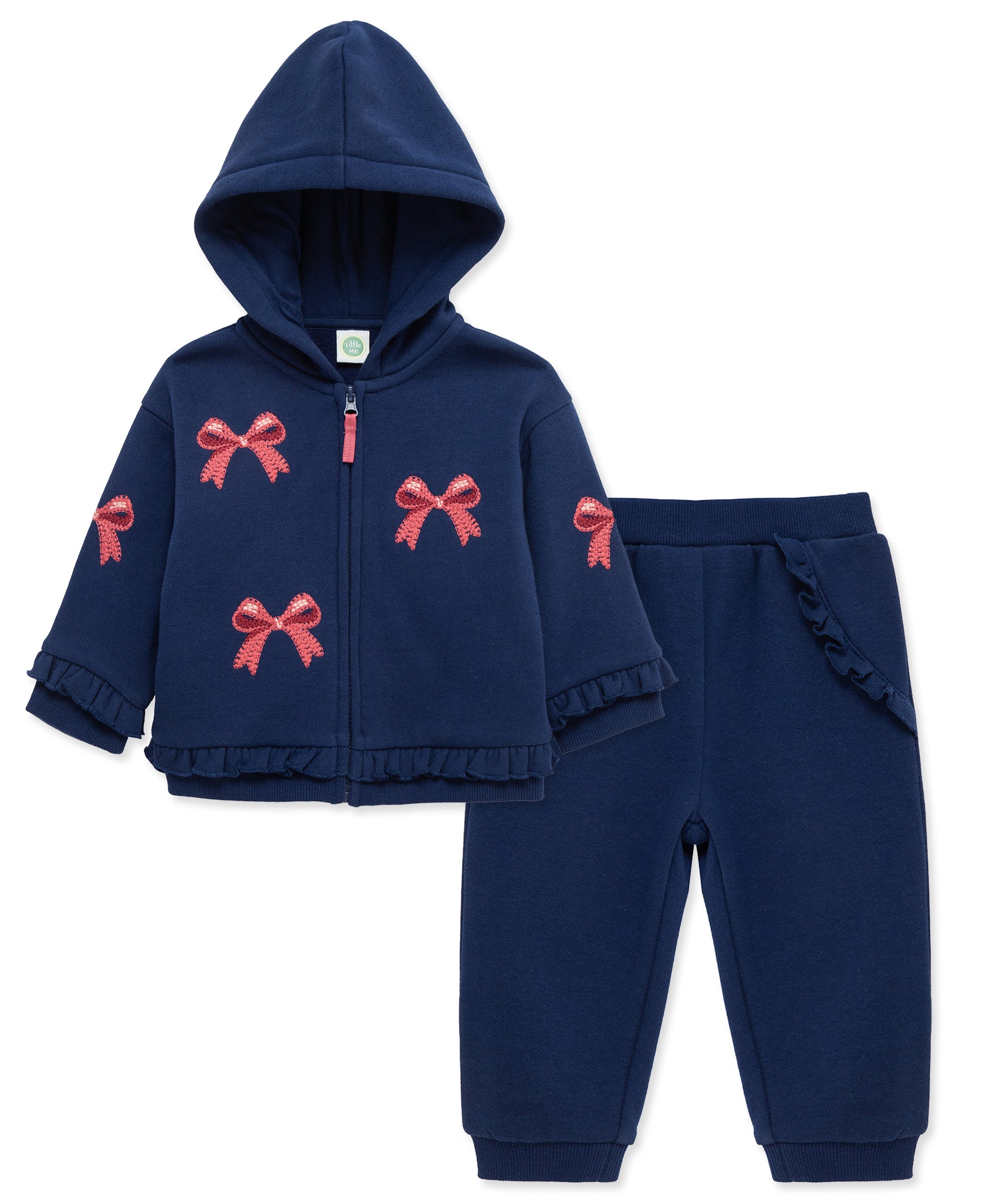 Bow Toddler Hoodie Set (2T-4T) - Little Me