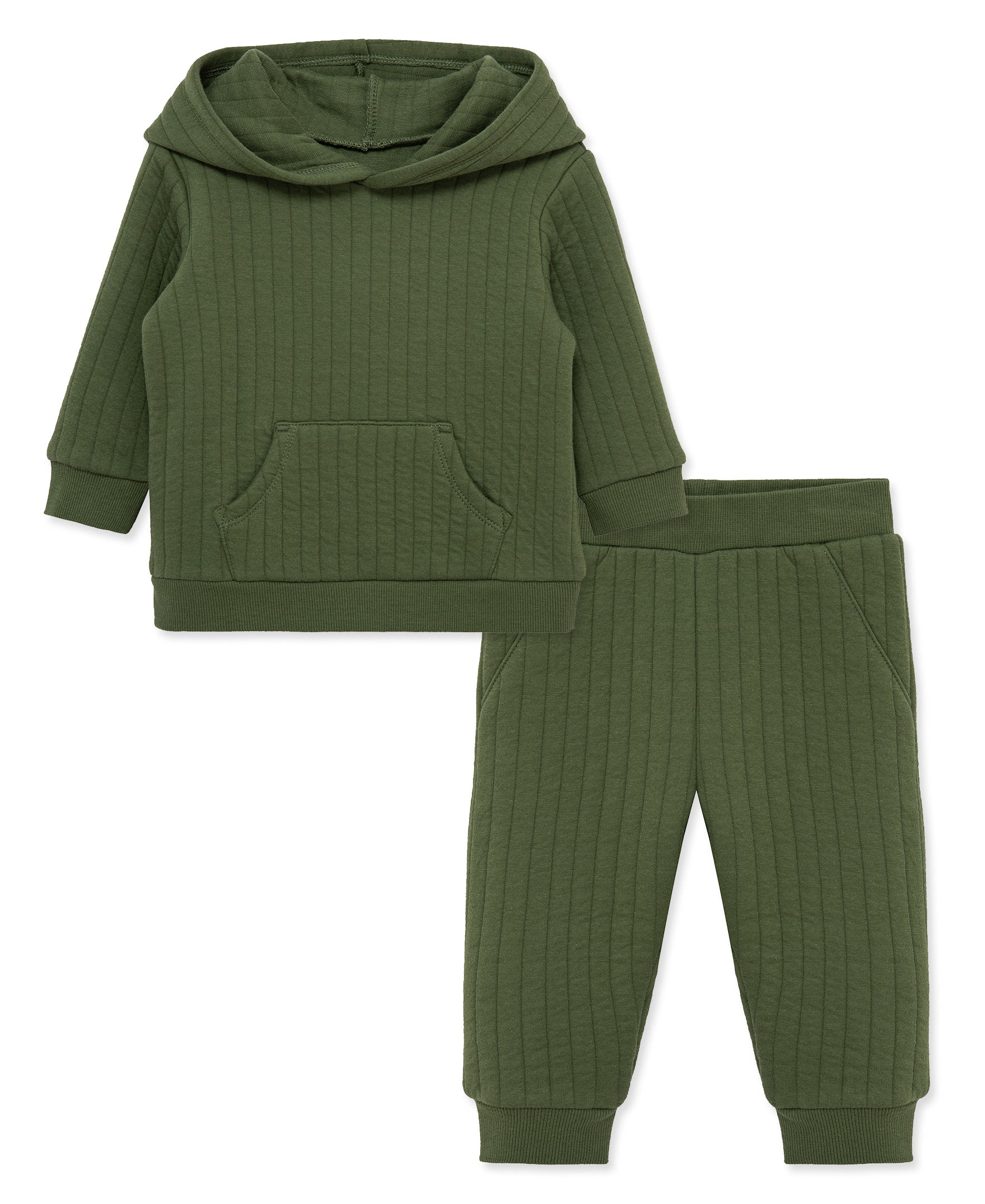 Green Hooded Sweatshirt Set (12M-24M) - Little Me
