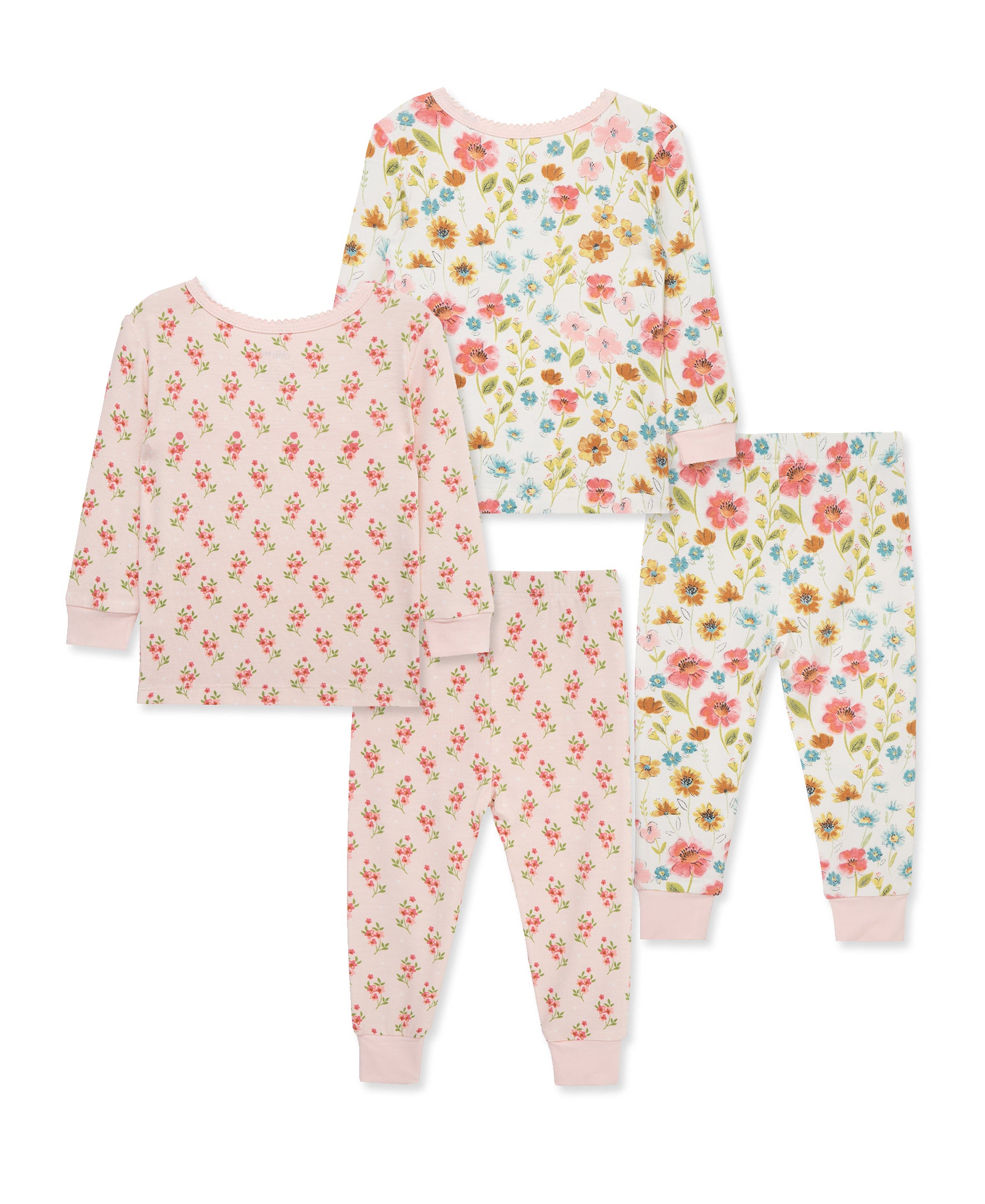 Floral 4-Piece Toddler Pajama Set (2T-4T) - Little Me