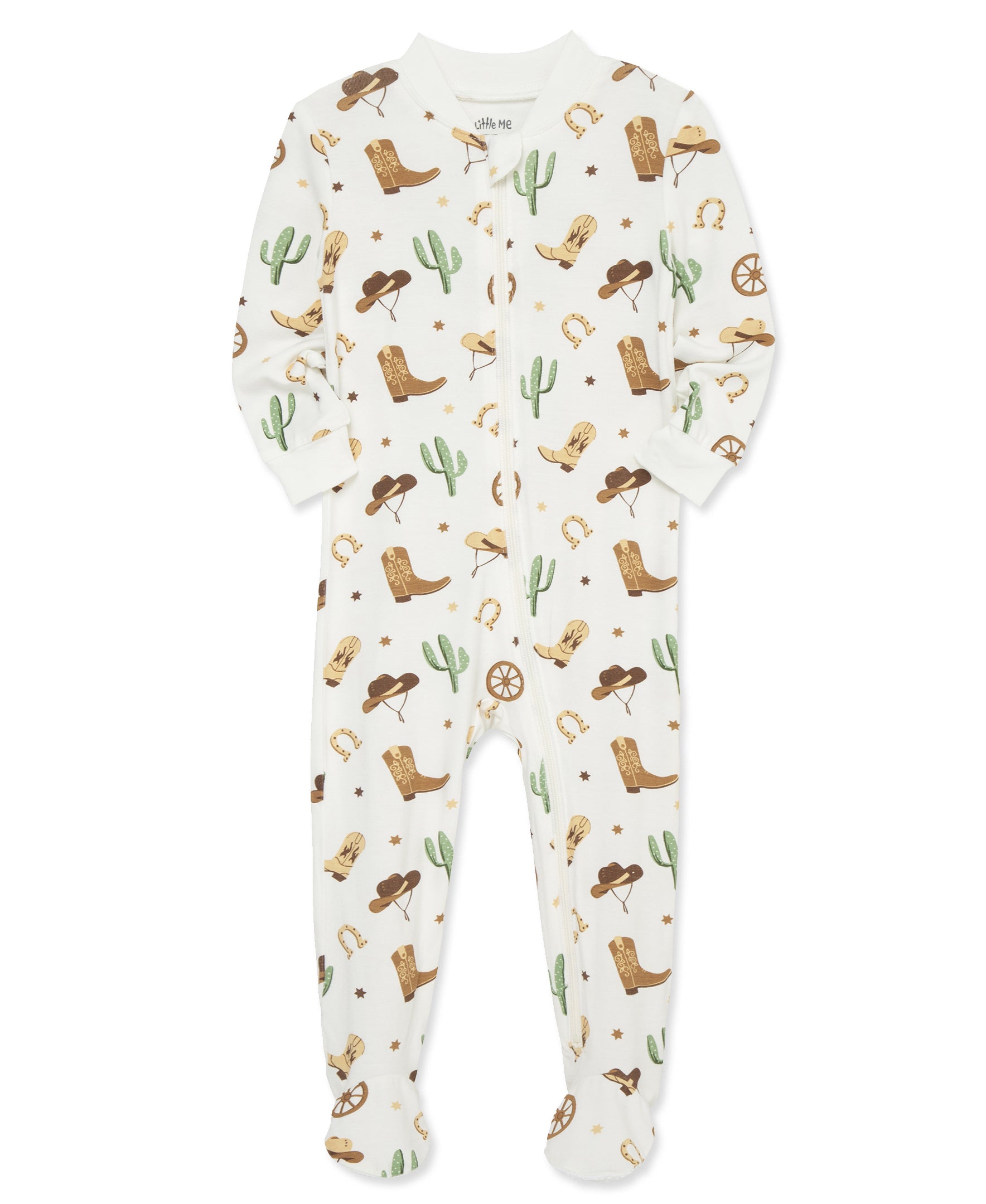Cowboy Zip Front Footie Pajama (12M-24M) - Little Me