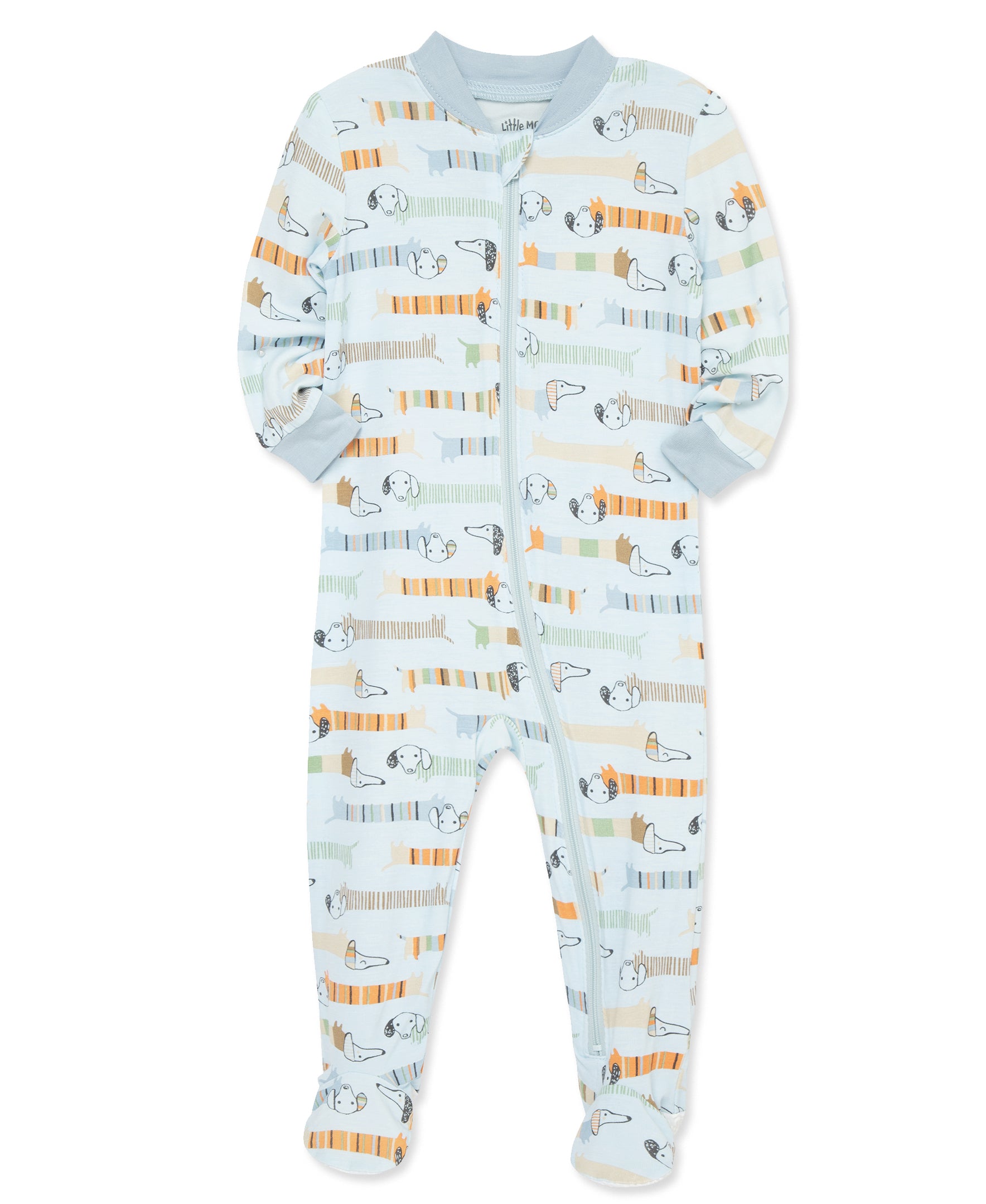 Puppy Zip Front Footie Pajama (12M-24M) - Little Me