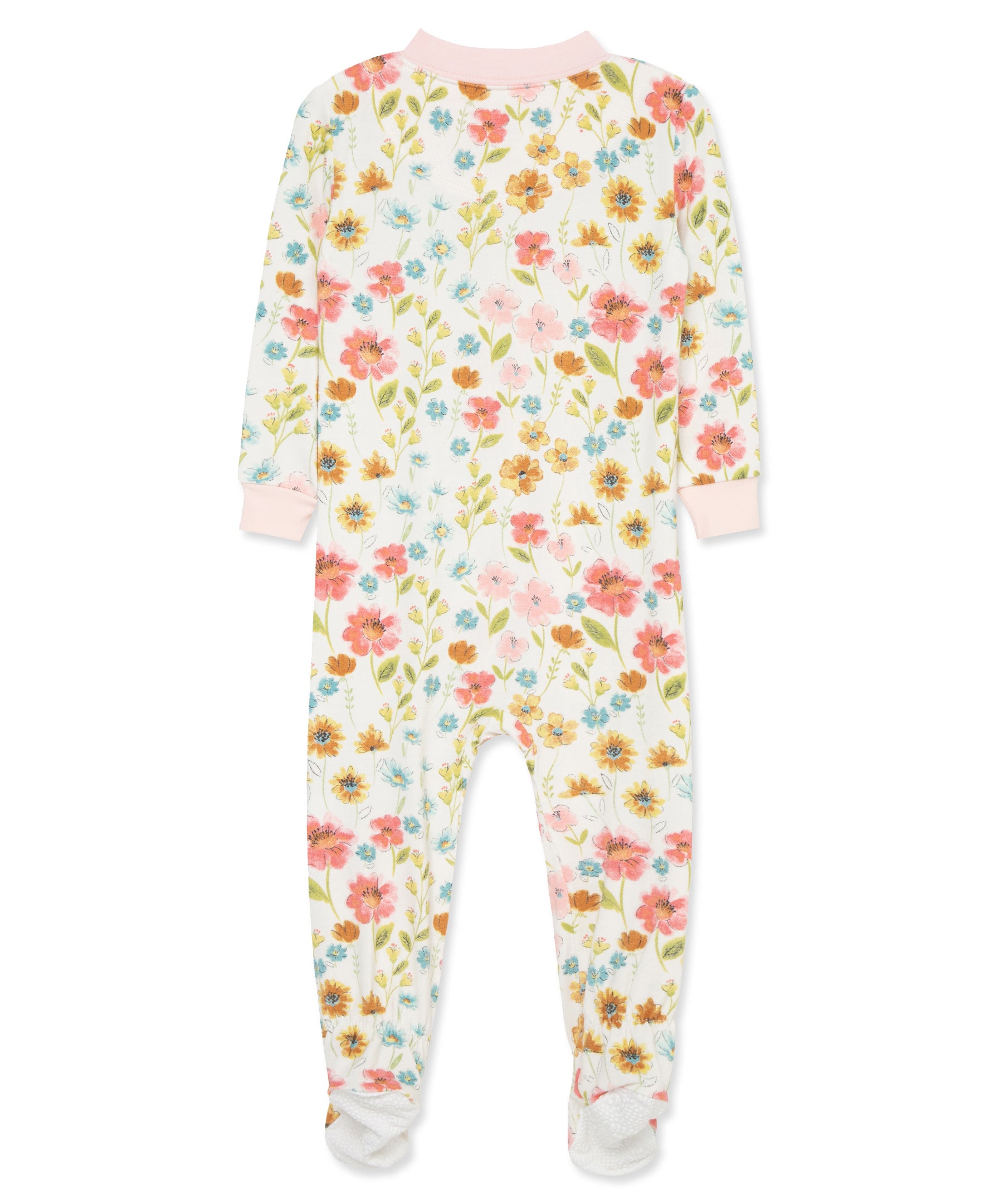 Floral Zip Front Footie Pajama (12M-24M) - Little Me