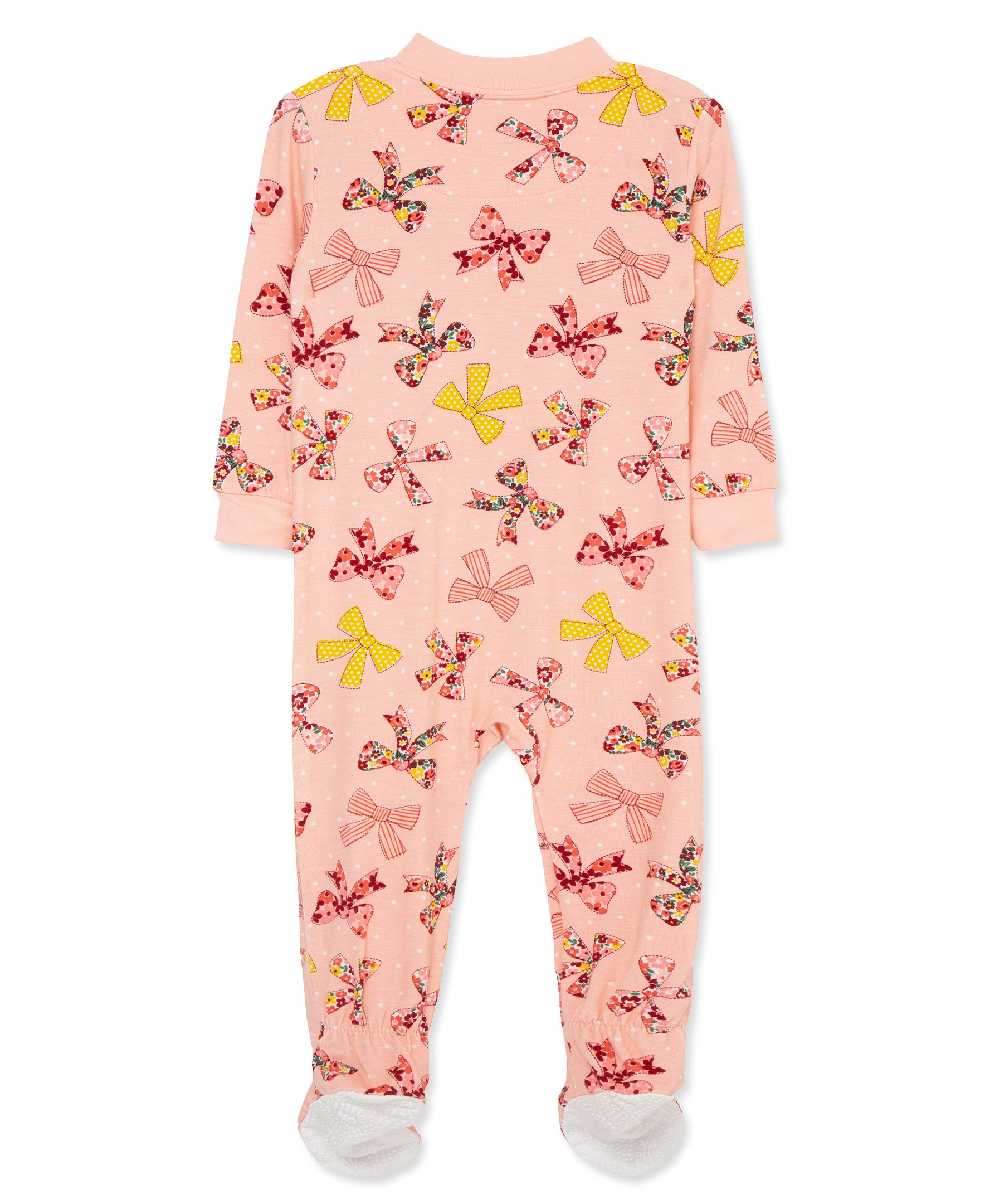 Bow Zip Front Footie Pajama (12M-24M) - Little Me