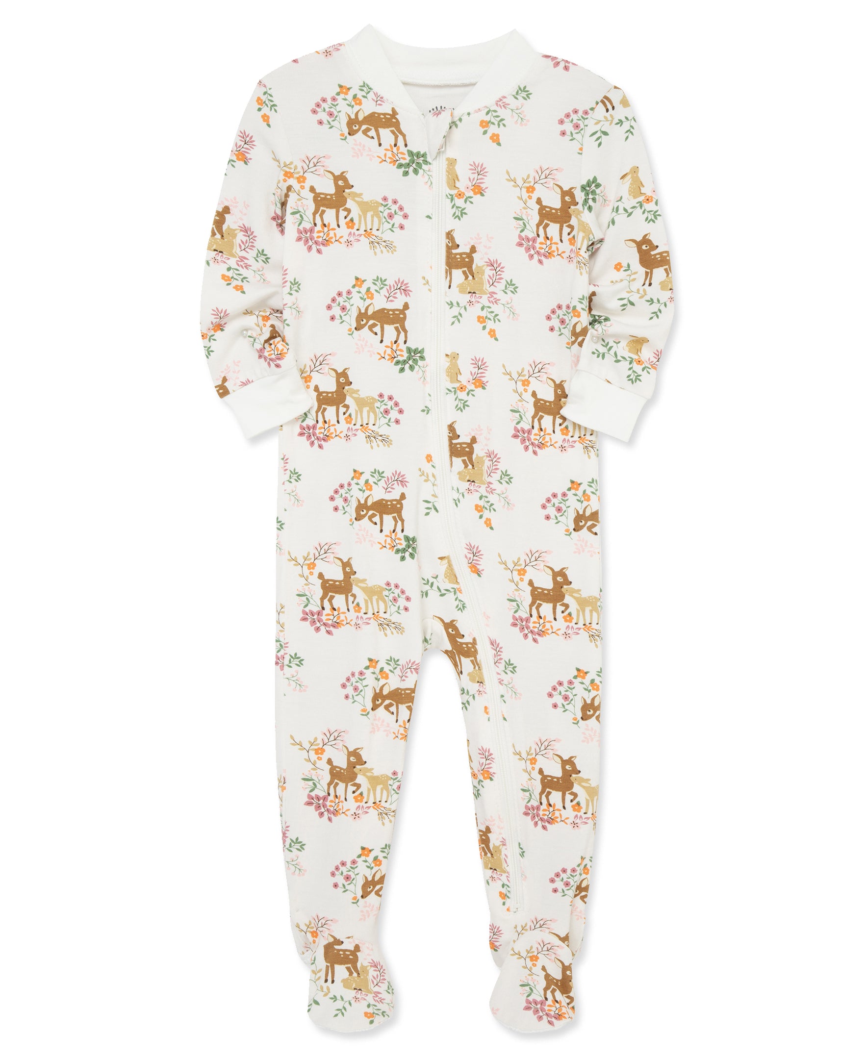 Woodland Zip Front Footie Pajama (12M-24M) - Little Me