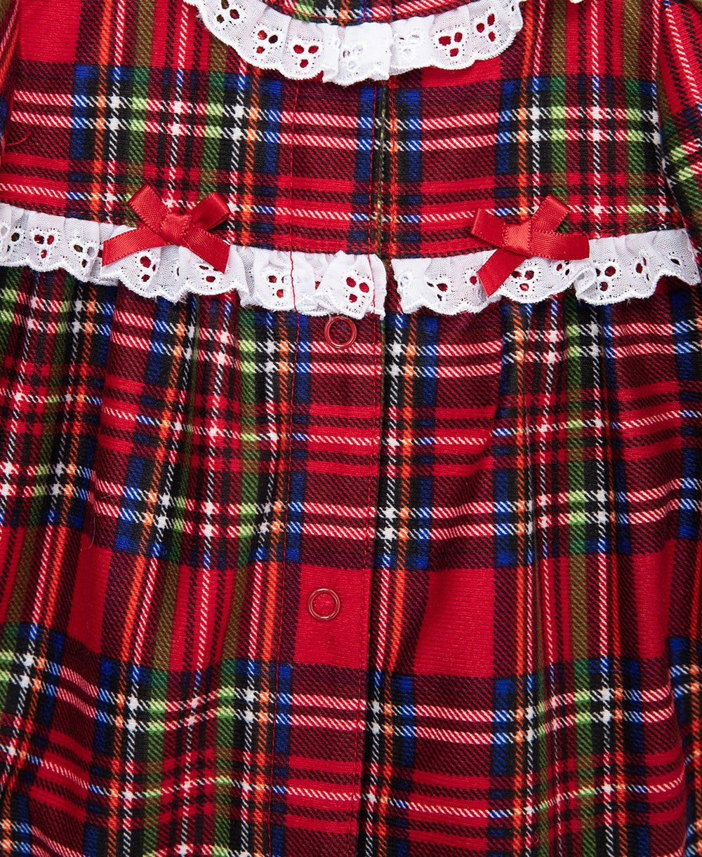 Plaid Ruffle Footie (3M-12M)
