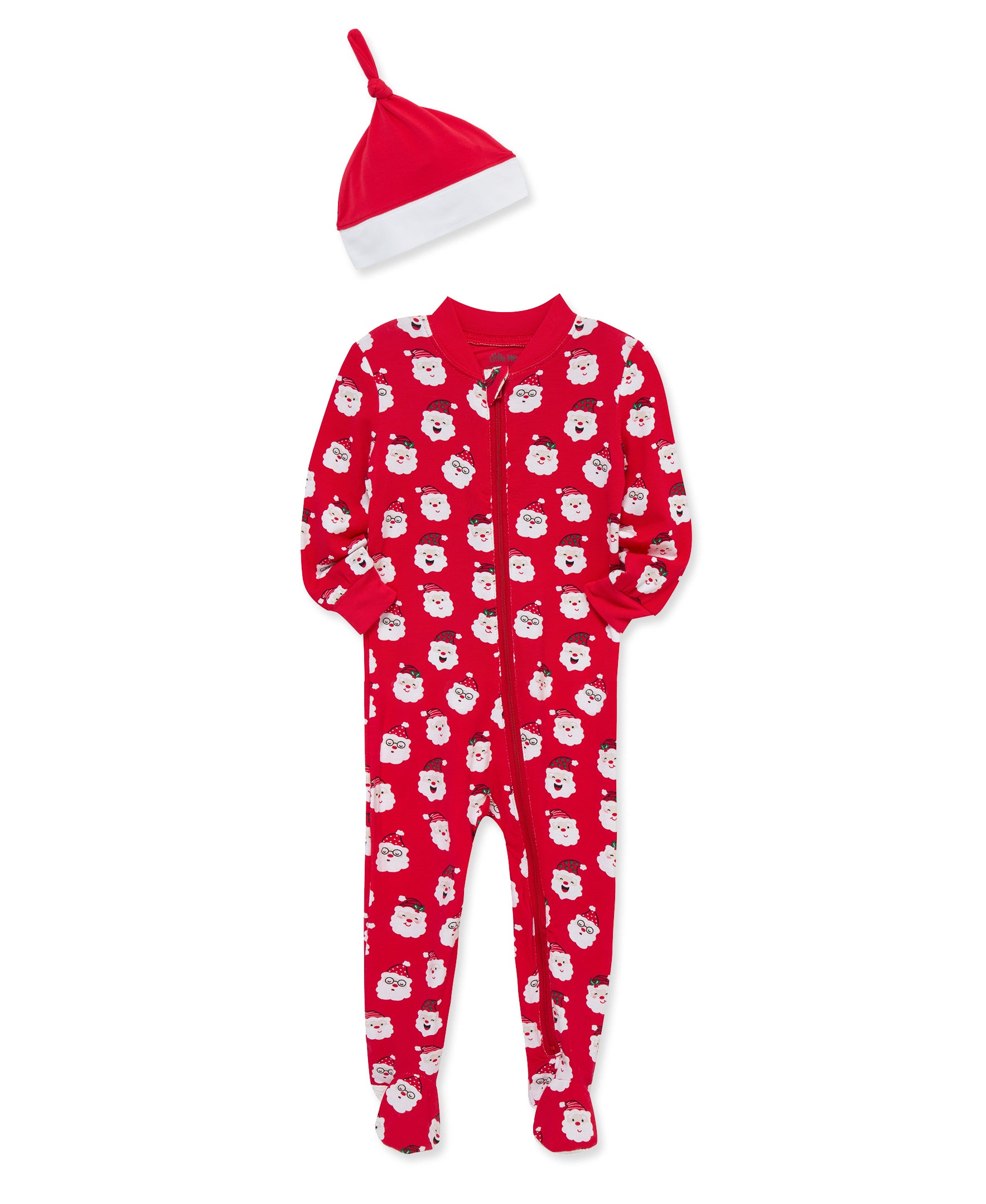 Santa Zip Front Footie & Hat (12M-24M) - Little Me