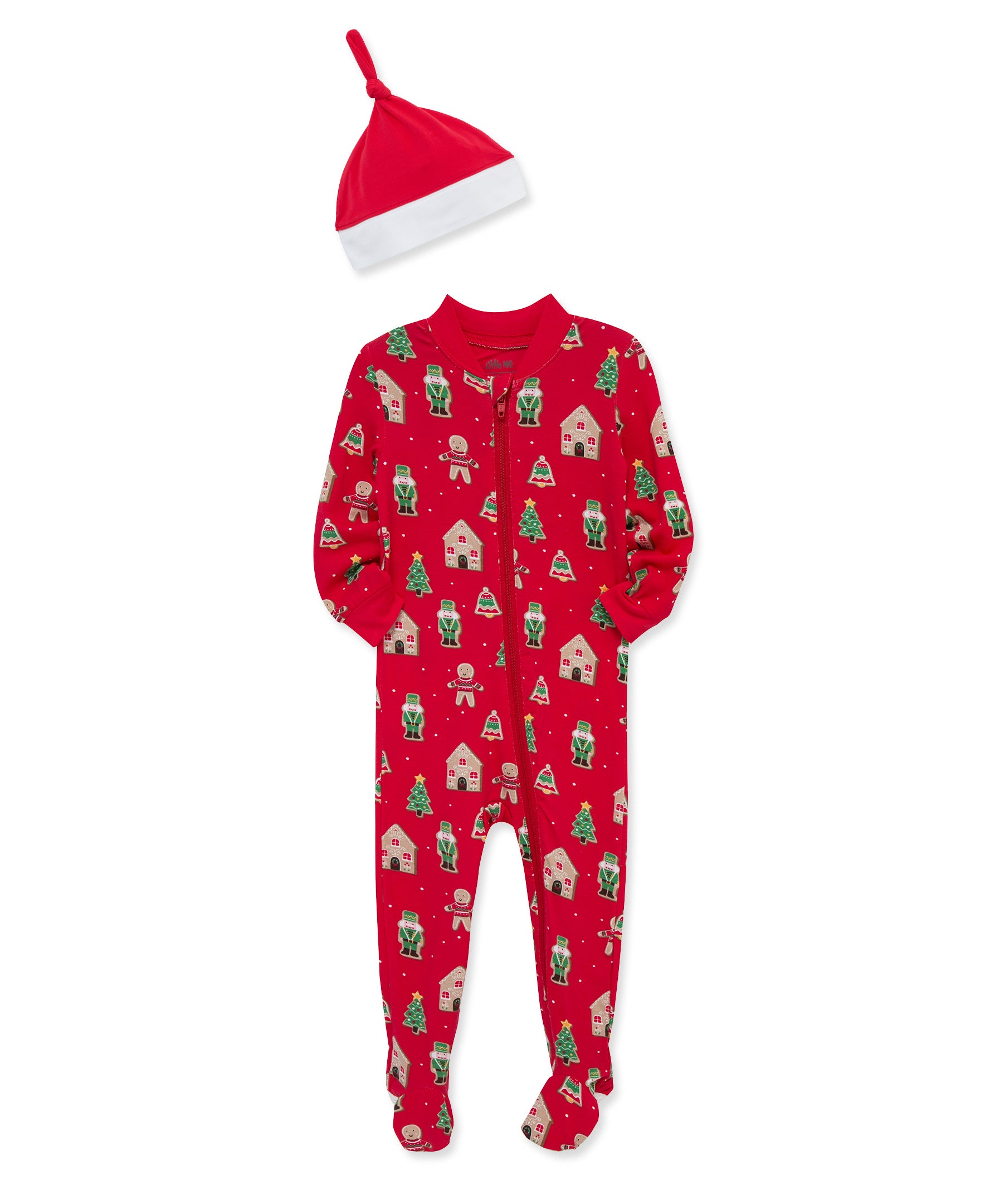 Gingerbread Front Footie & Hat (12M-24M) - Little Me