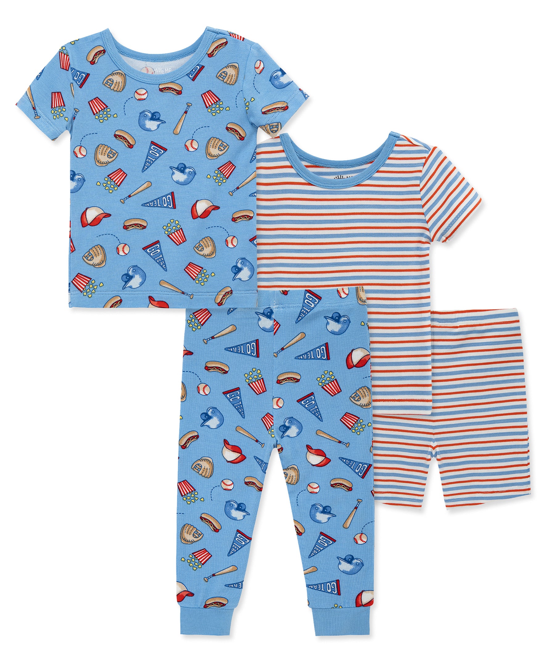 Baseball 4-Piece Pajama Set (2T-4T)