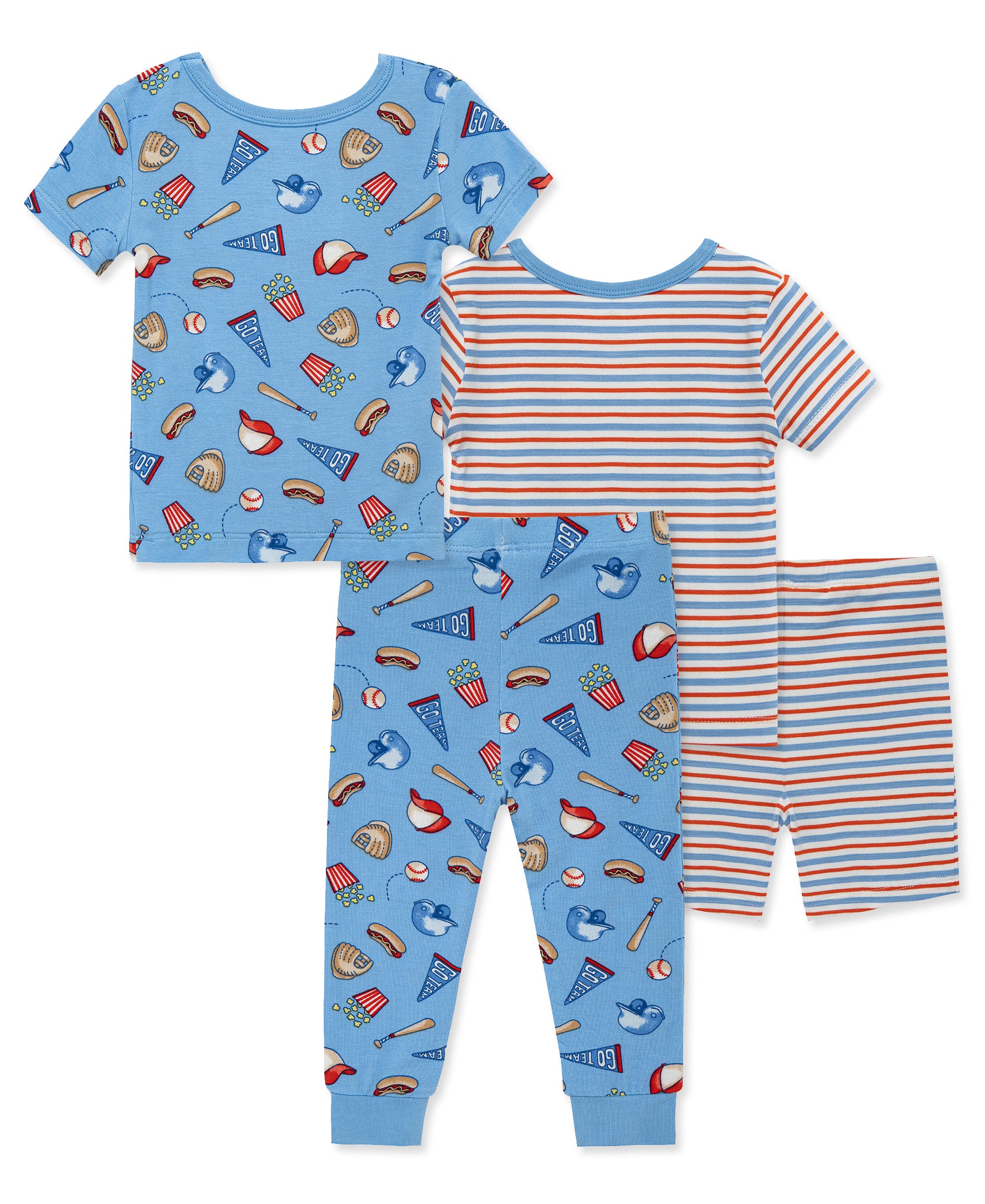 Baseball 4-Piece Pajama Set (2T-4T)