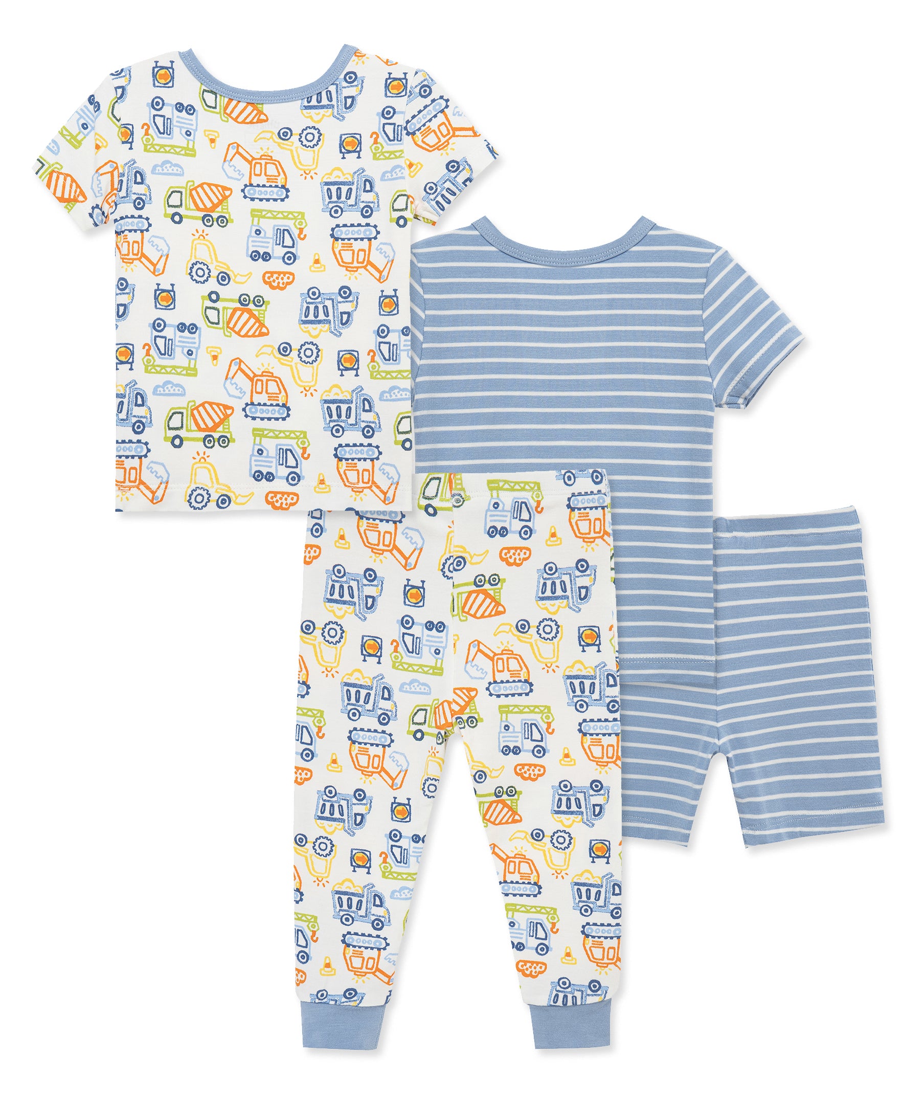 Construction 4-Piece Pajama Set (2T-4T)