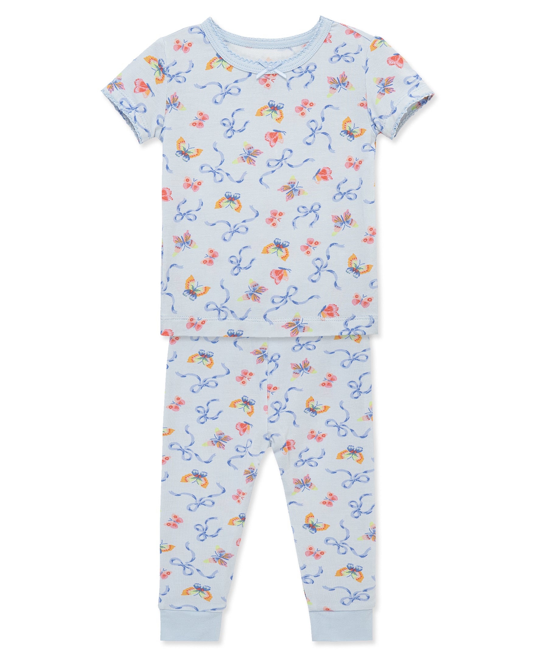 Bows 4-Piece Pajama Set (2T-4T)