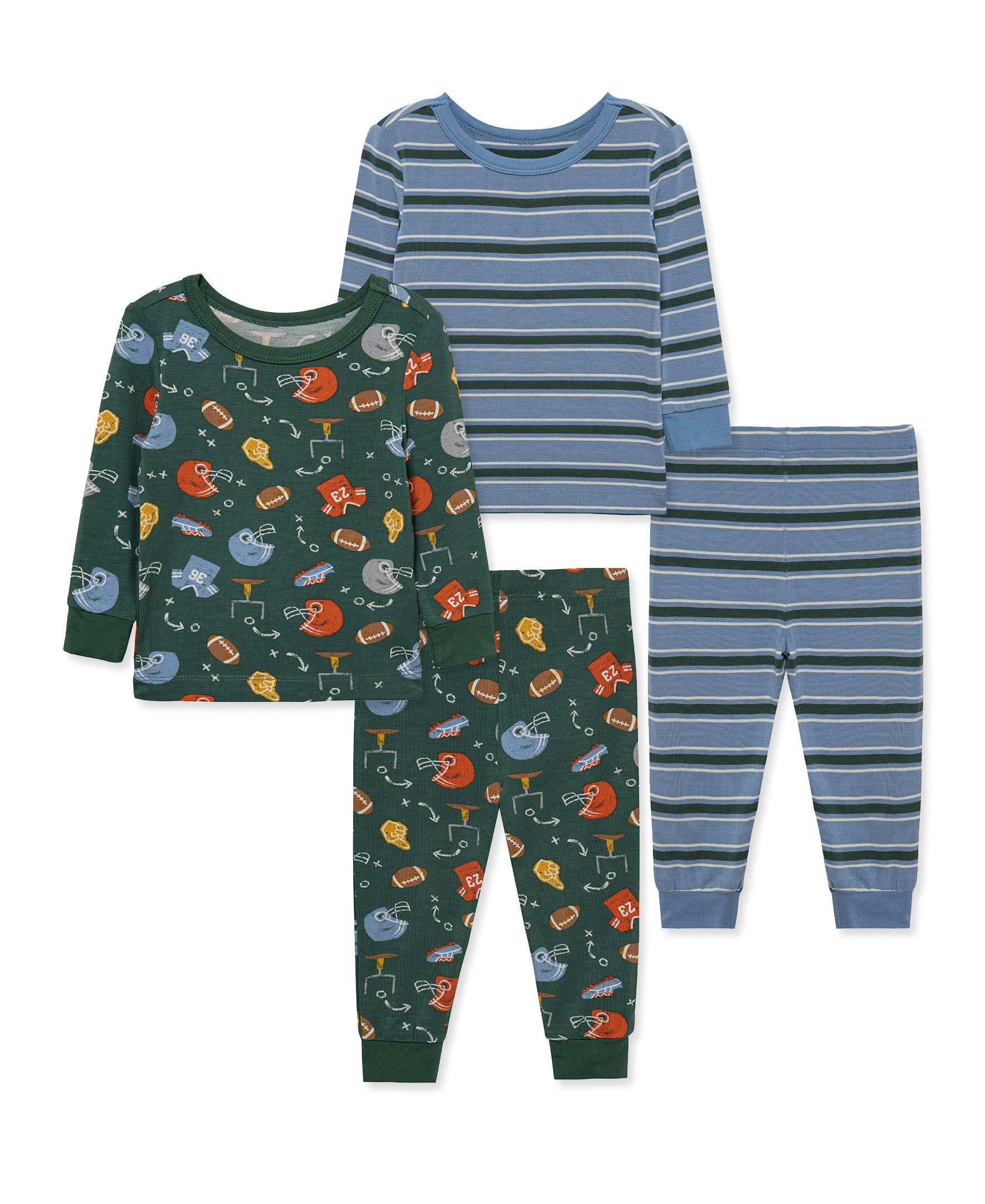 Football 4-Piece Pajama Set (2T-4T) - Little Me