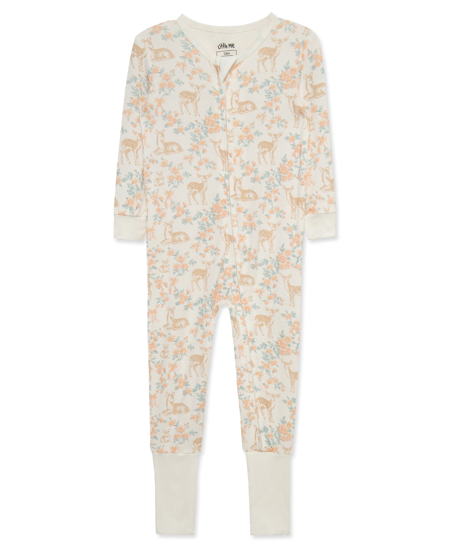 Deer Zip Front Footie Pajama - Little Me