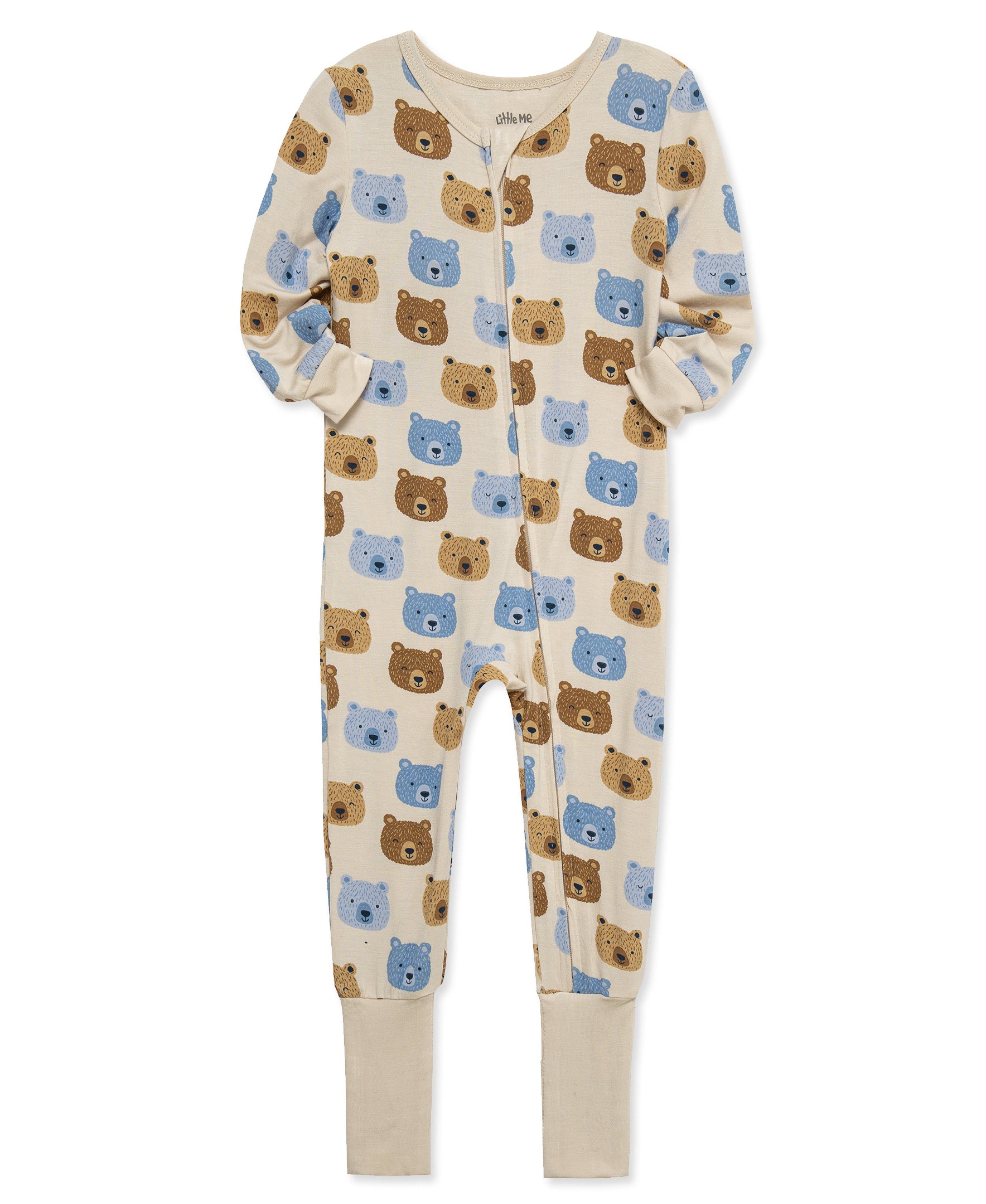 Bear Zip Front Footie Pajama (12M-24M) - Little Me