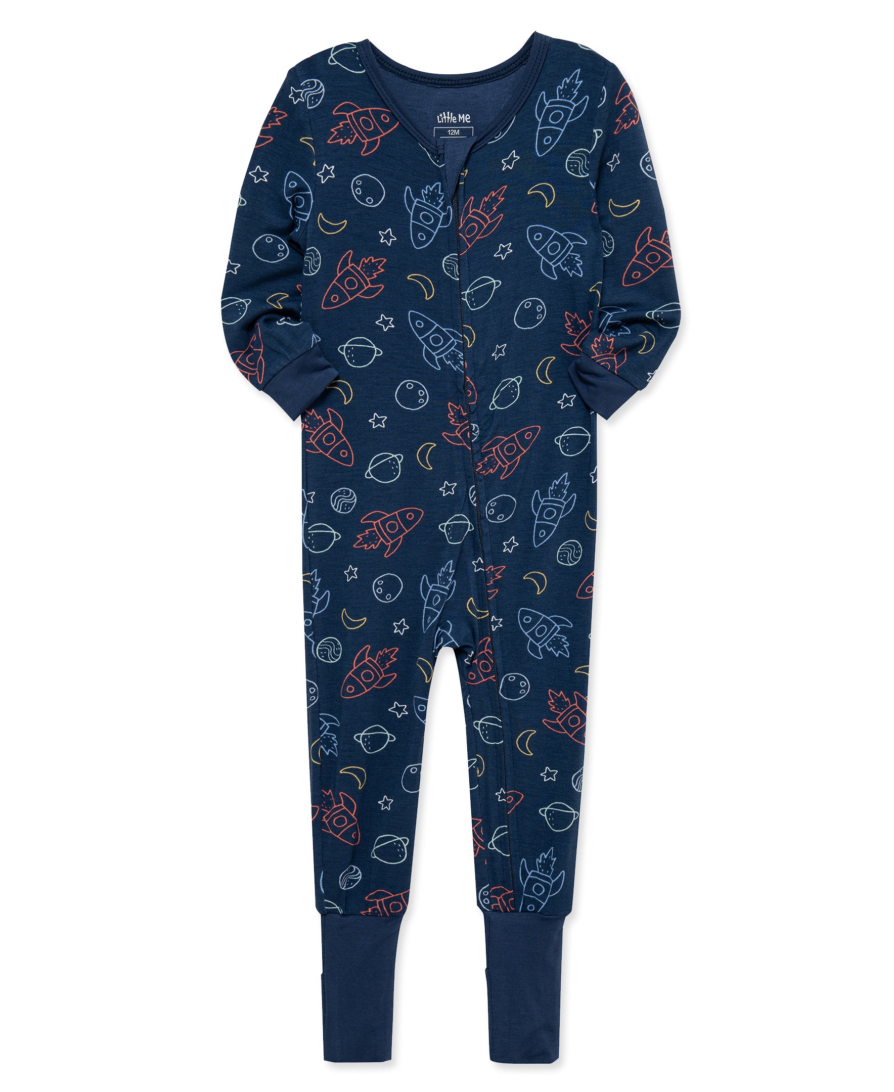 Space Zip Front Footie Pajama (12M-24M) - Little Me