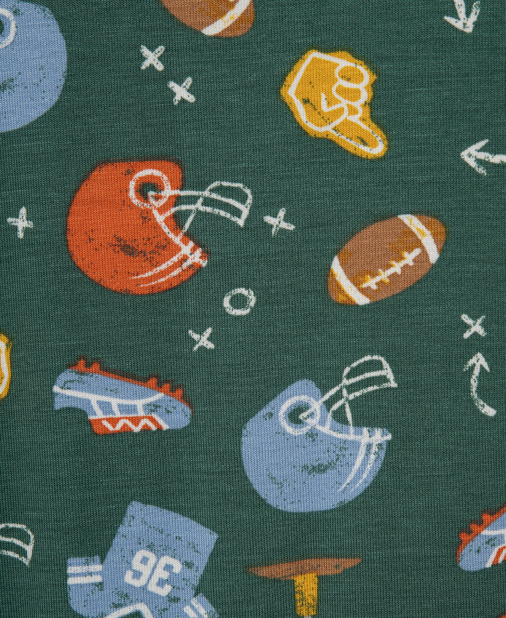 Football Zip Front Footie Pajama (12M-24M) - Little Me