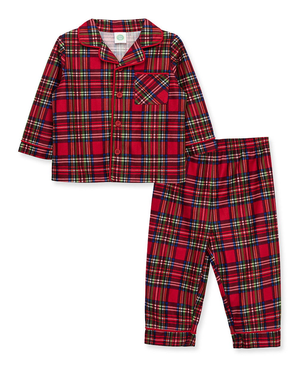 Plaid Coat 2-Piece Pajama Set (8-10) - Little Me