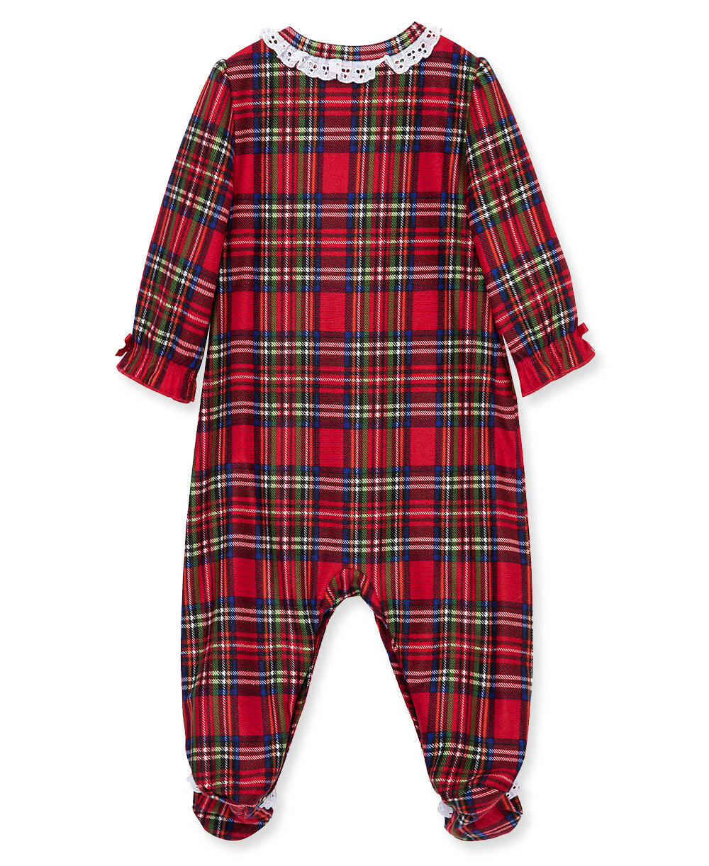 Plaid Ruffle Footie (3M-12M) - Little Me