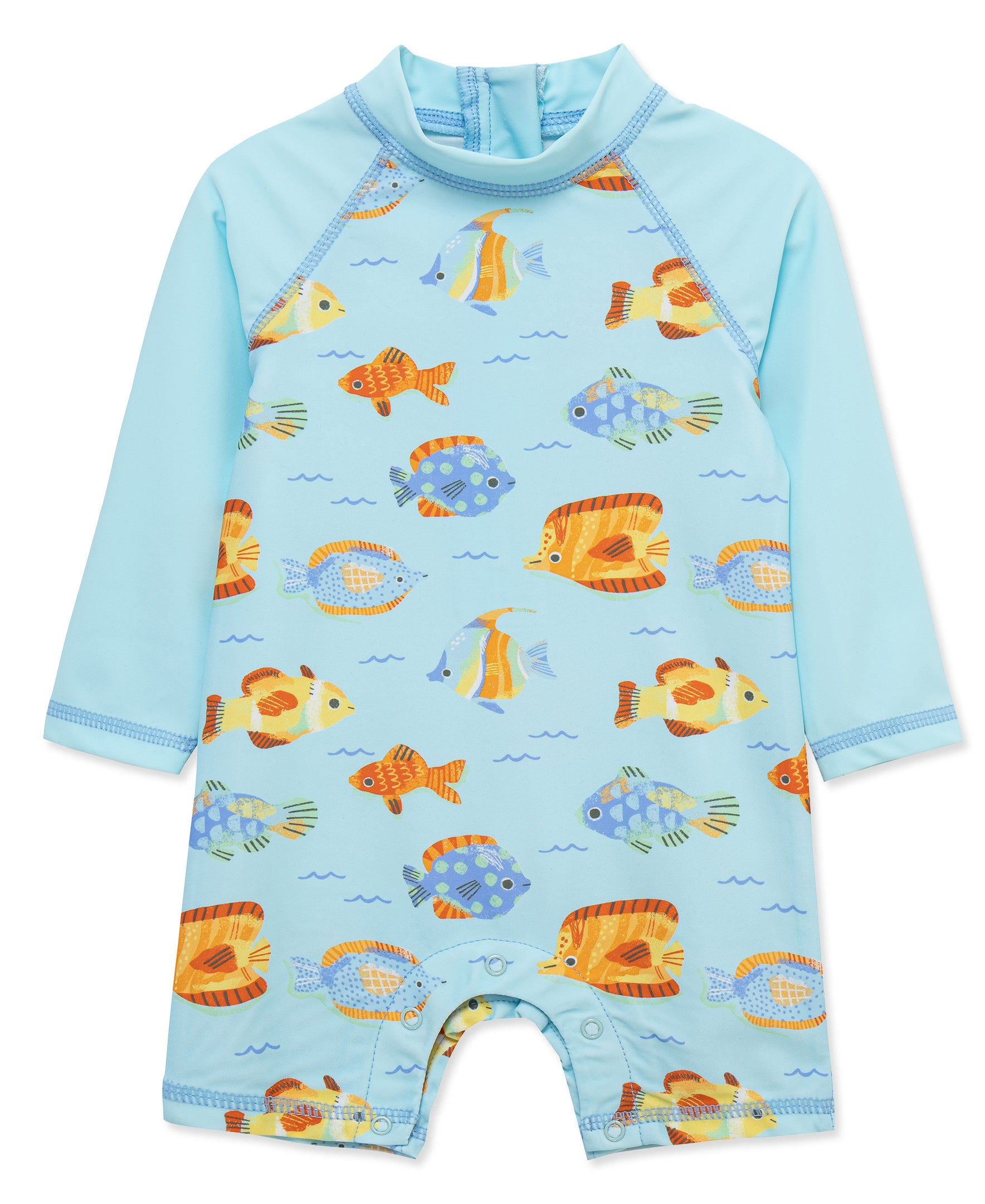 Fish Long Sleeve Rashguard Suit - Little Me