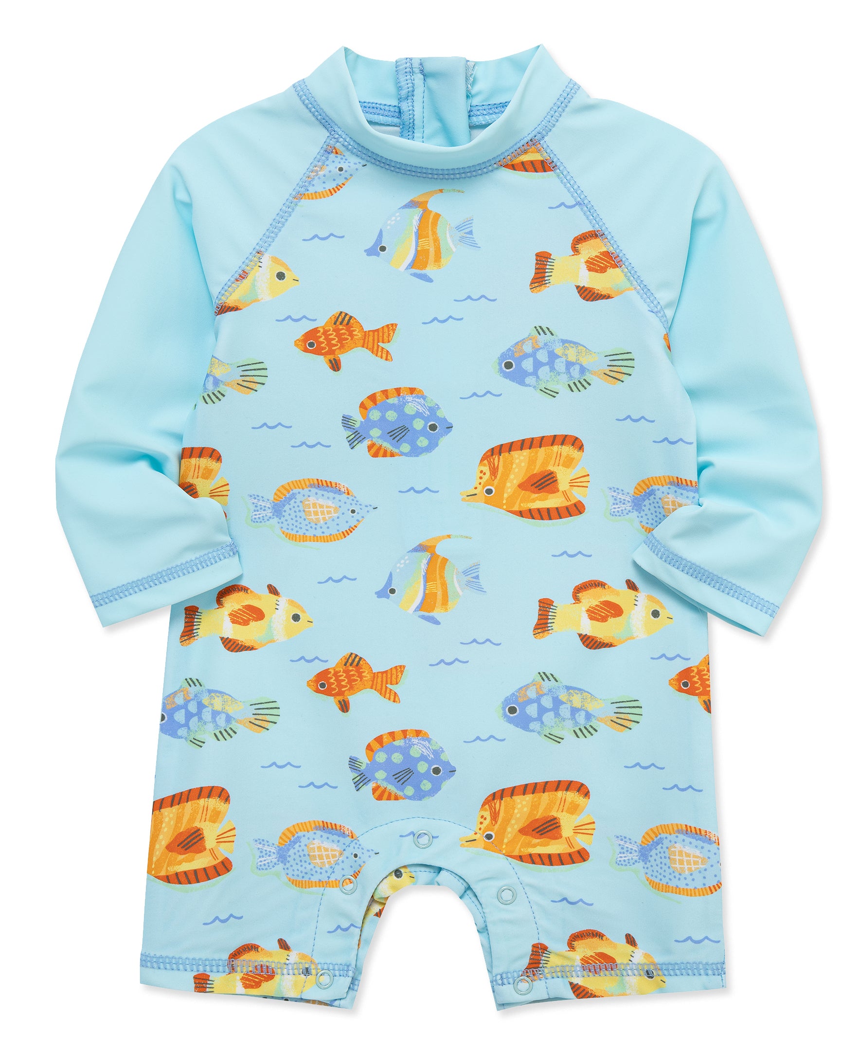 Fish Long Sleeve Rashguard Suit - Little Me