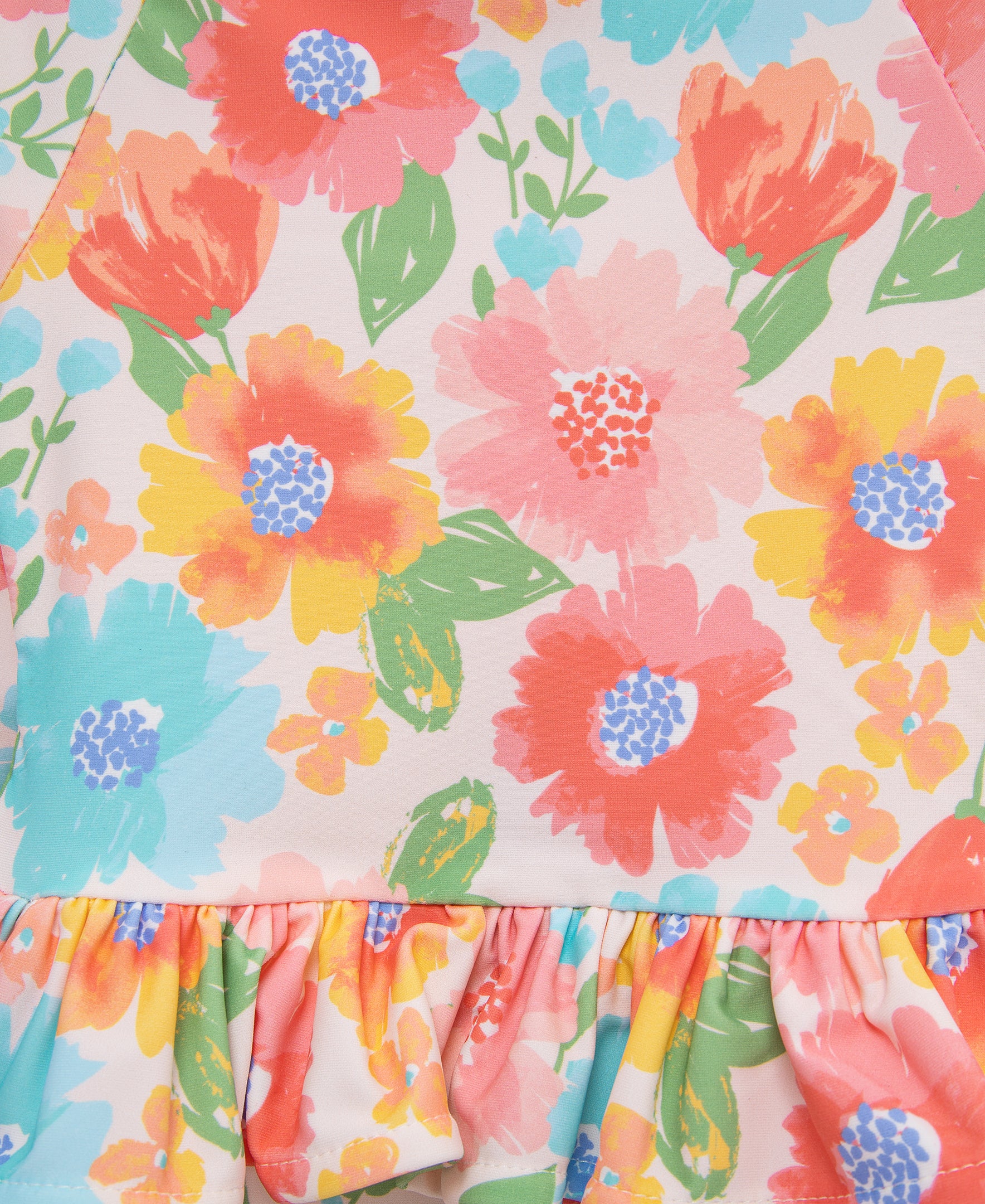 Multi Floral One-Piece Rashguard (2T-4T) - Little Me