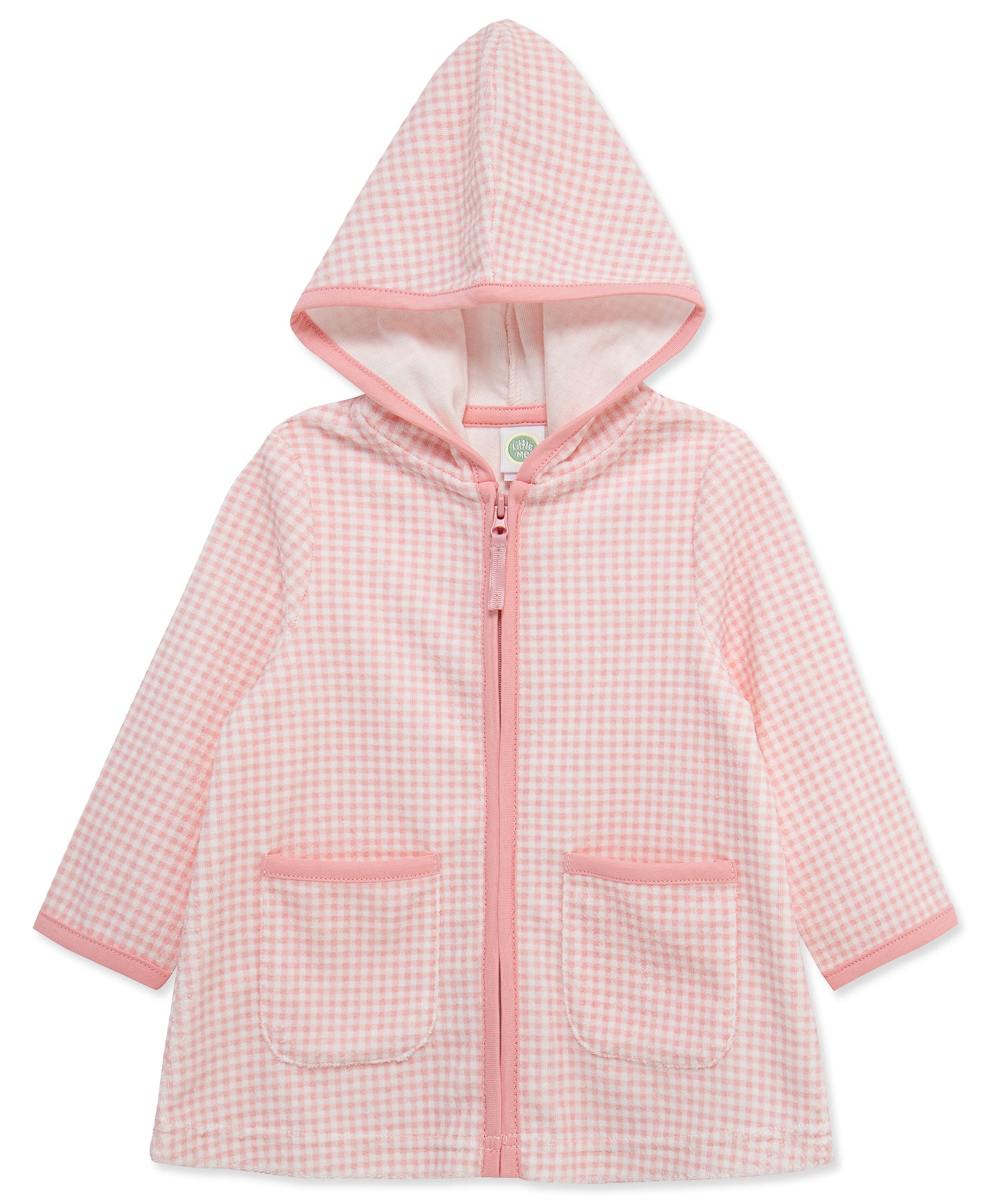 Gingham Long Sleeve Swim Cover Up (6M-24M) - Little Me