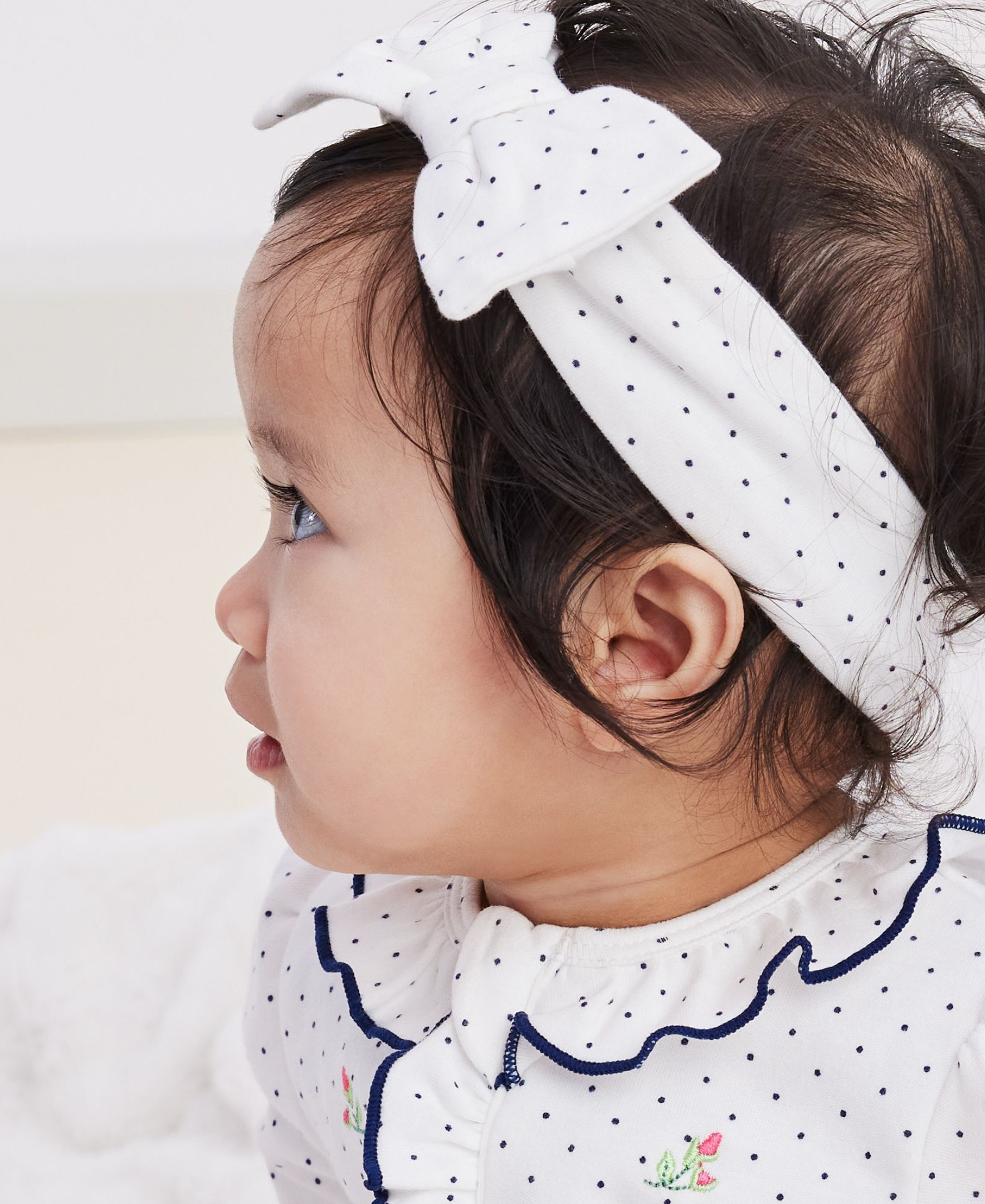 rosebud ロンパース Rosebud 2-Way-Zip Footed One-Piece and Headband