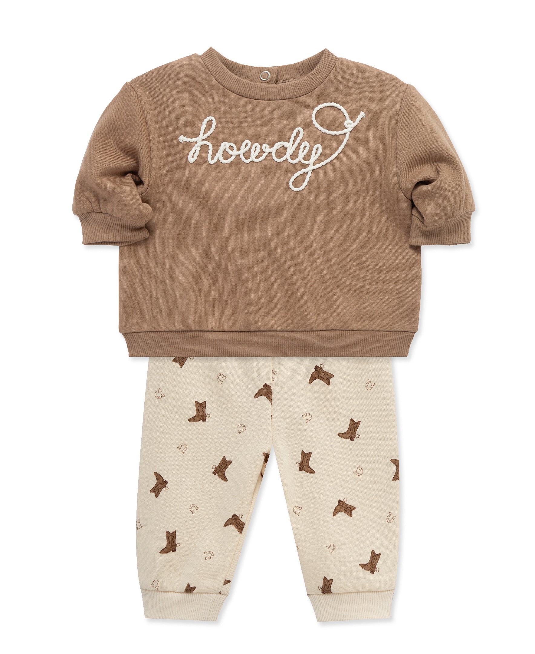 Focus Kids Wild West Sweatshirt Set (3M-12M) - Little Me