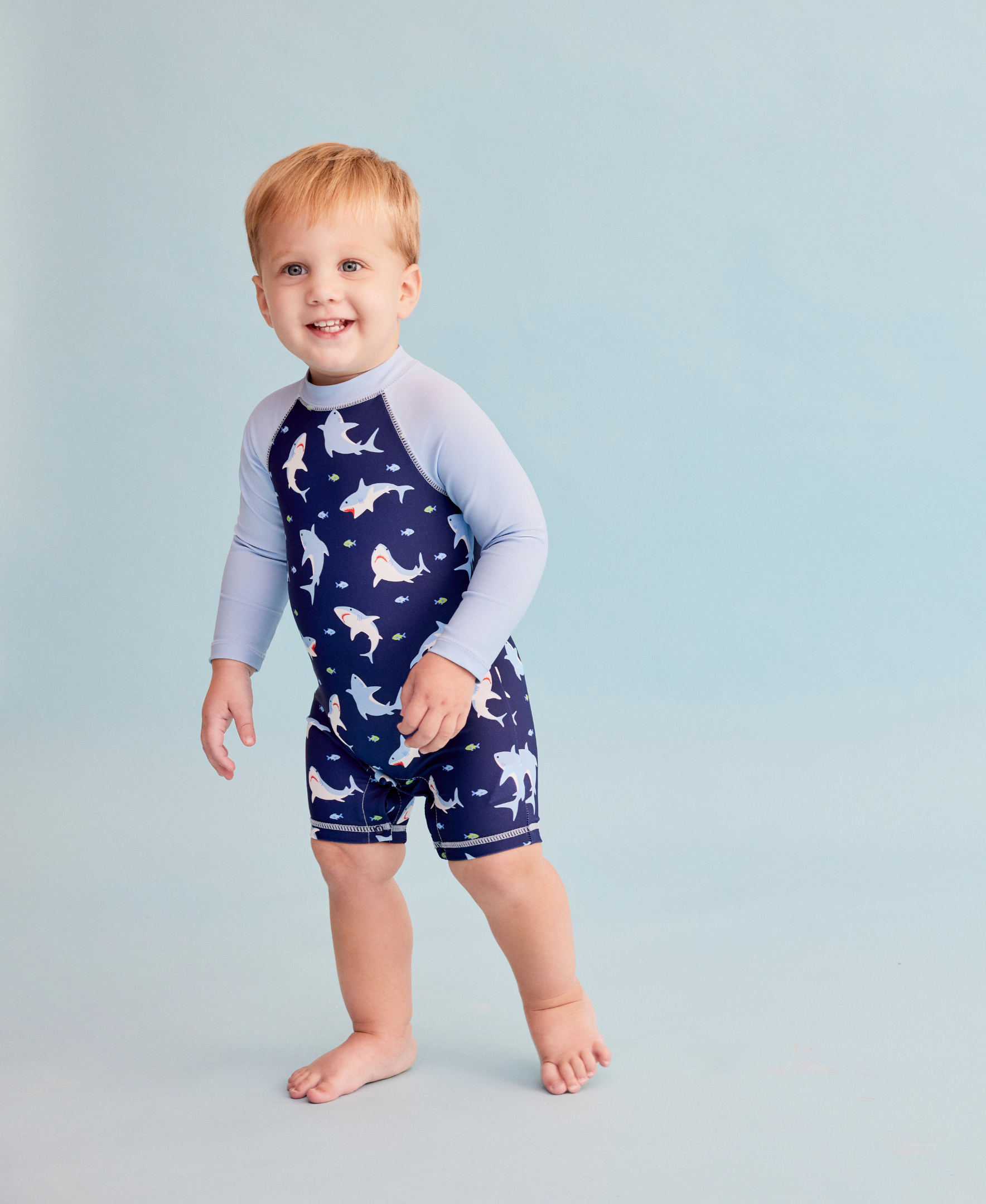 Shark Long Sleeve Rashguard Suit (6M-24M) - Little Me