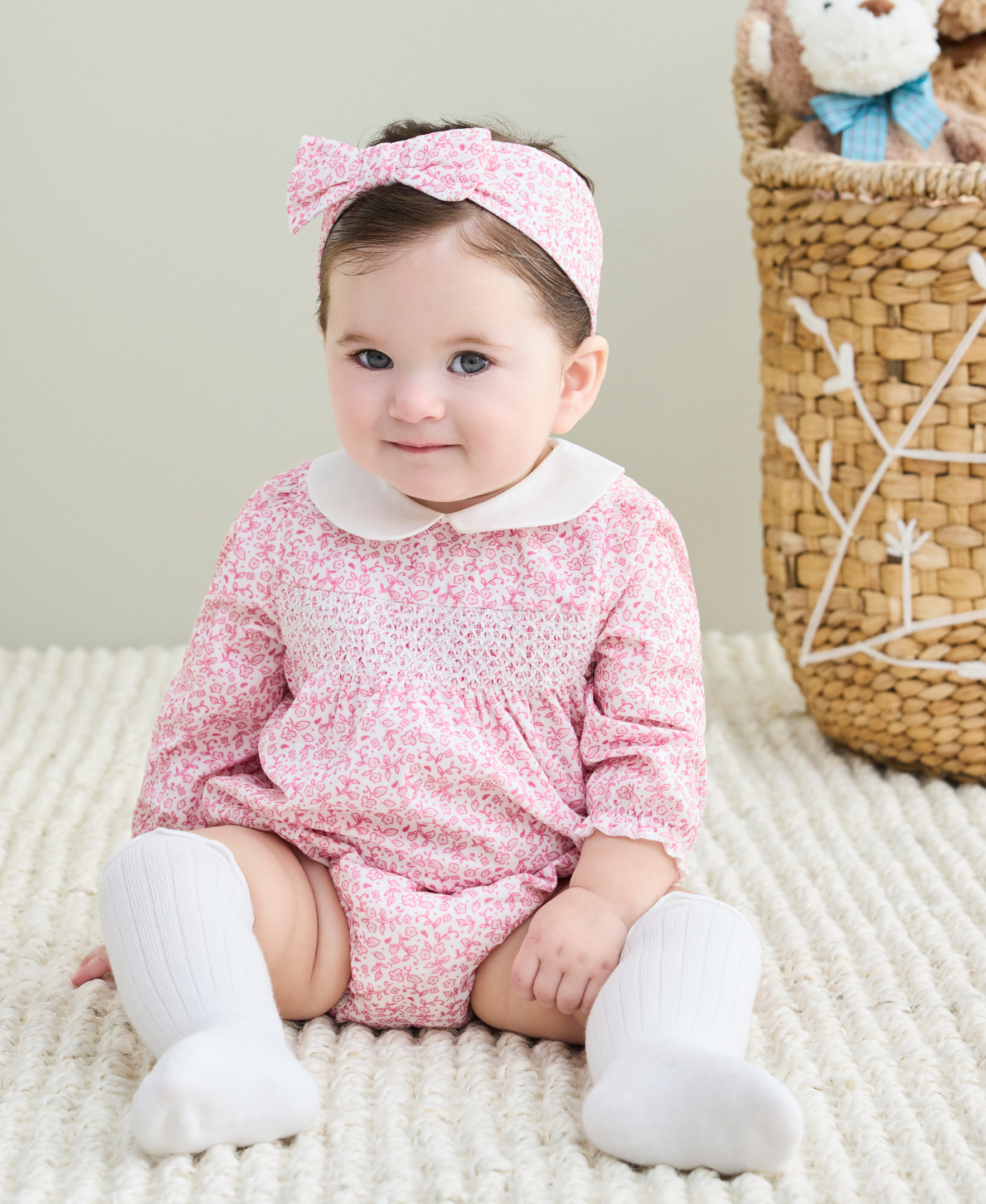 Floral Woven Bubble Set (3M-12M) - Little Me