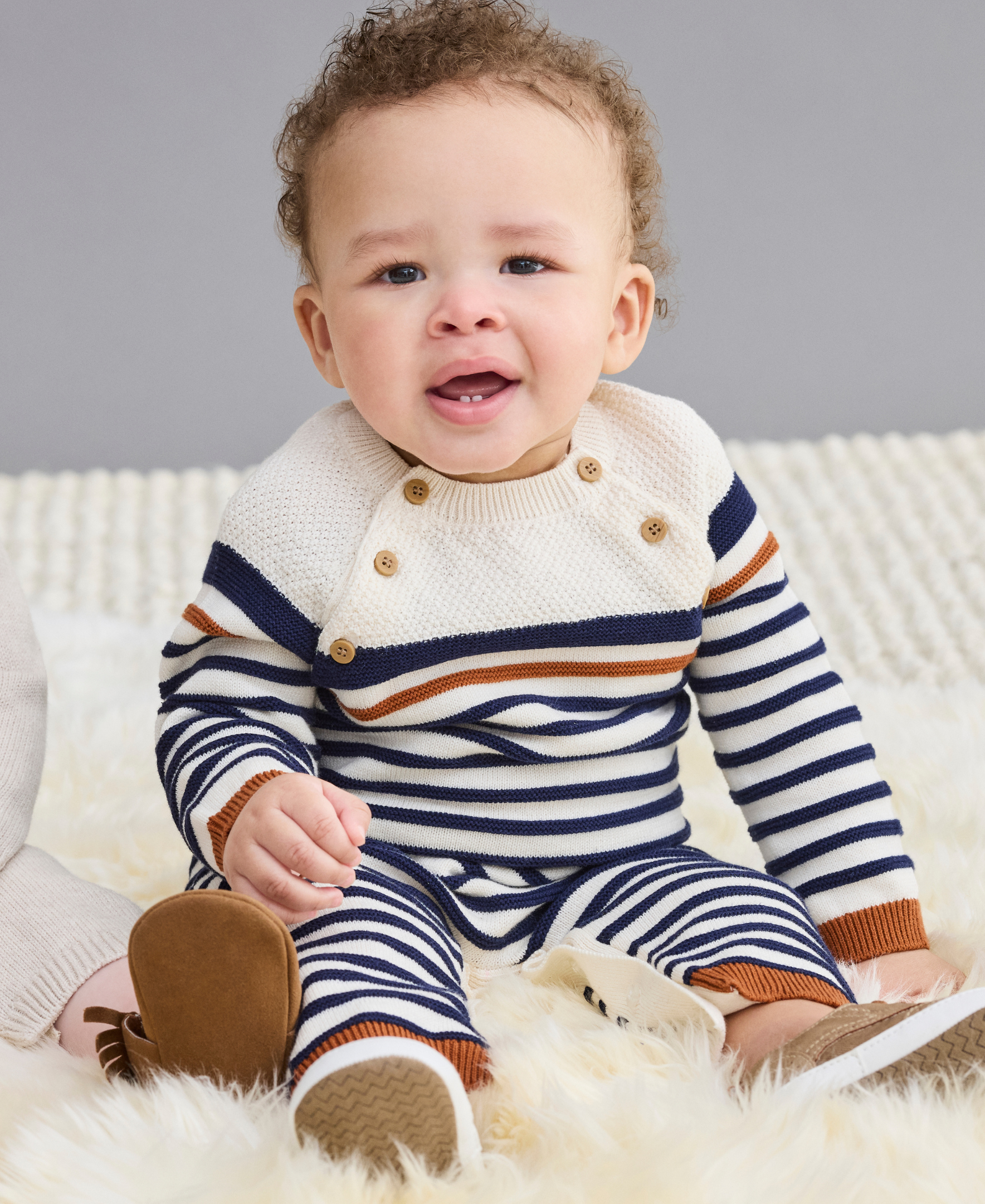 Block Stripe Coverall (3M-9M