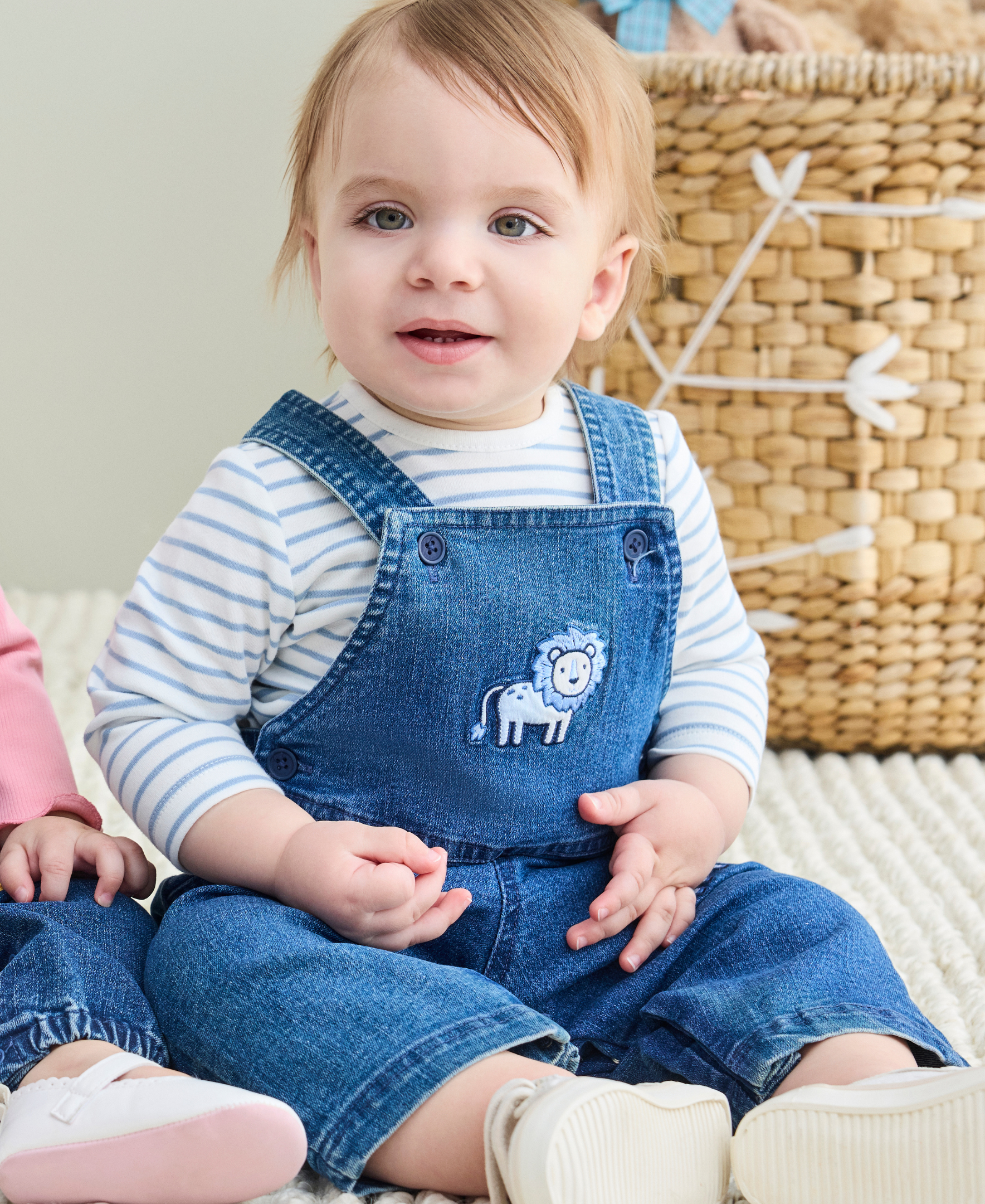 Safari Woven Overall Set (3M-12M) - Little Me