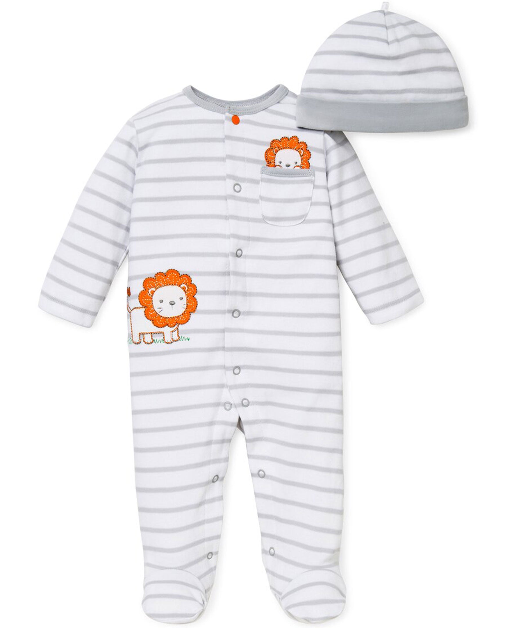 Little Lion Footed One-Piece And Hat - Little Me