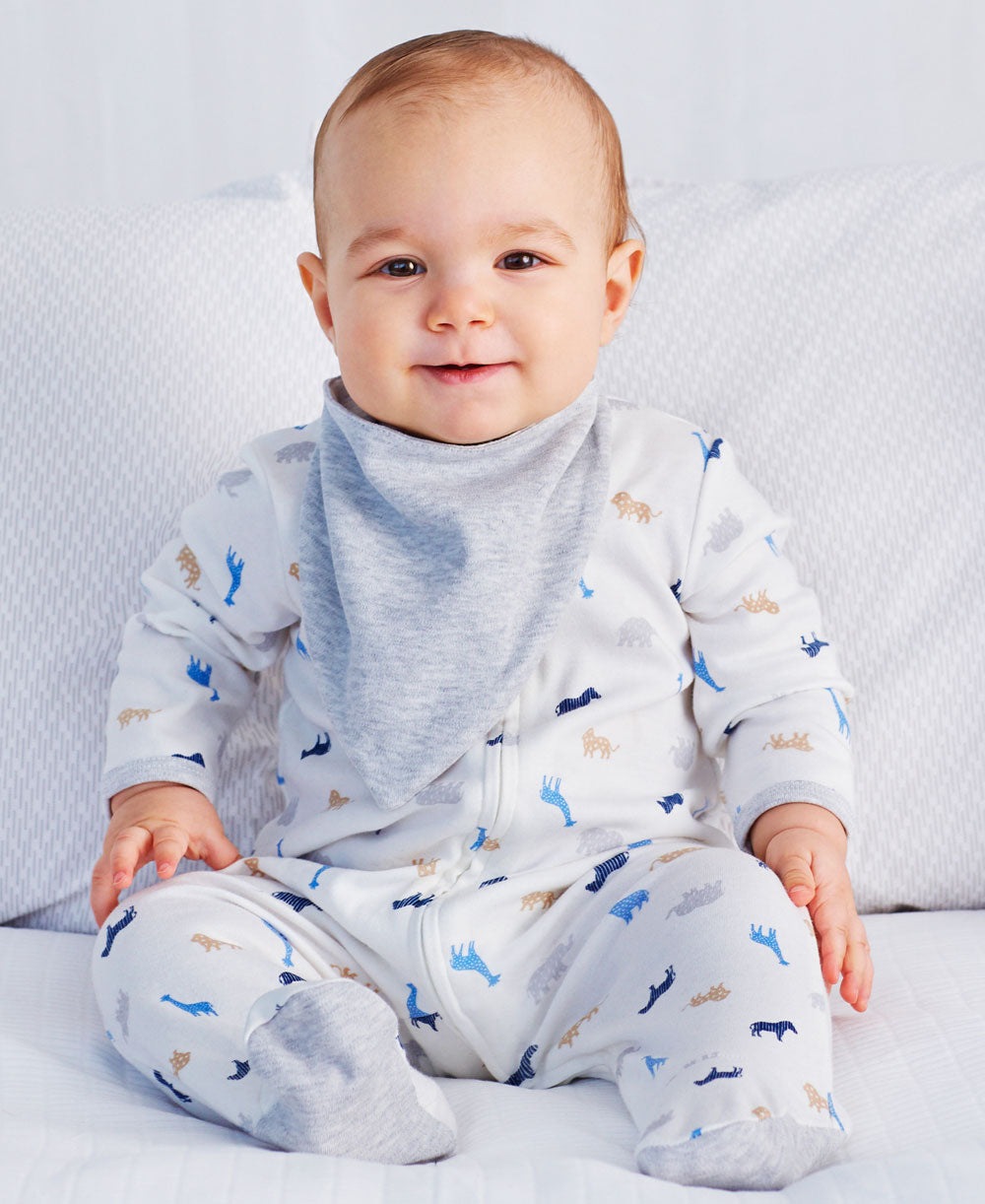 Safari Footed One-Piece and Bib - Little Me