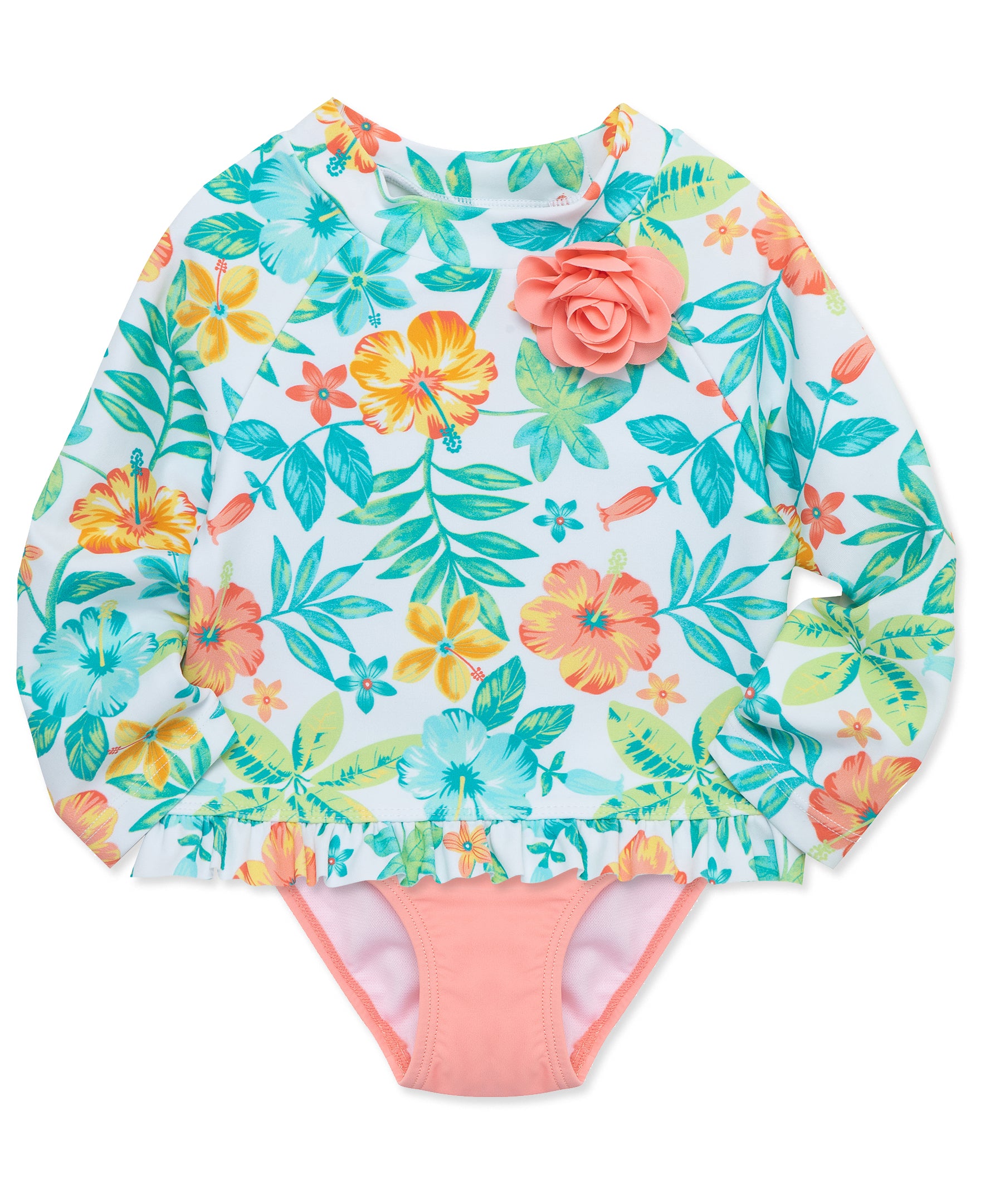 Tropical Two-Piece Infant Long Sleeve Rashguard (6M-24M) - Little Me
